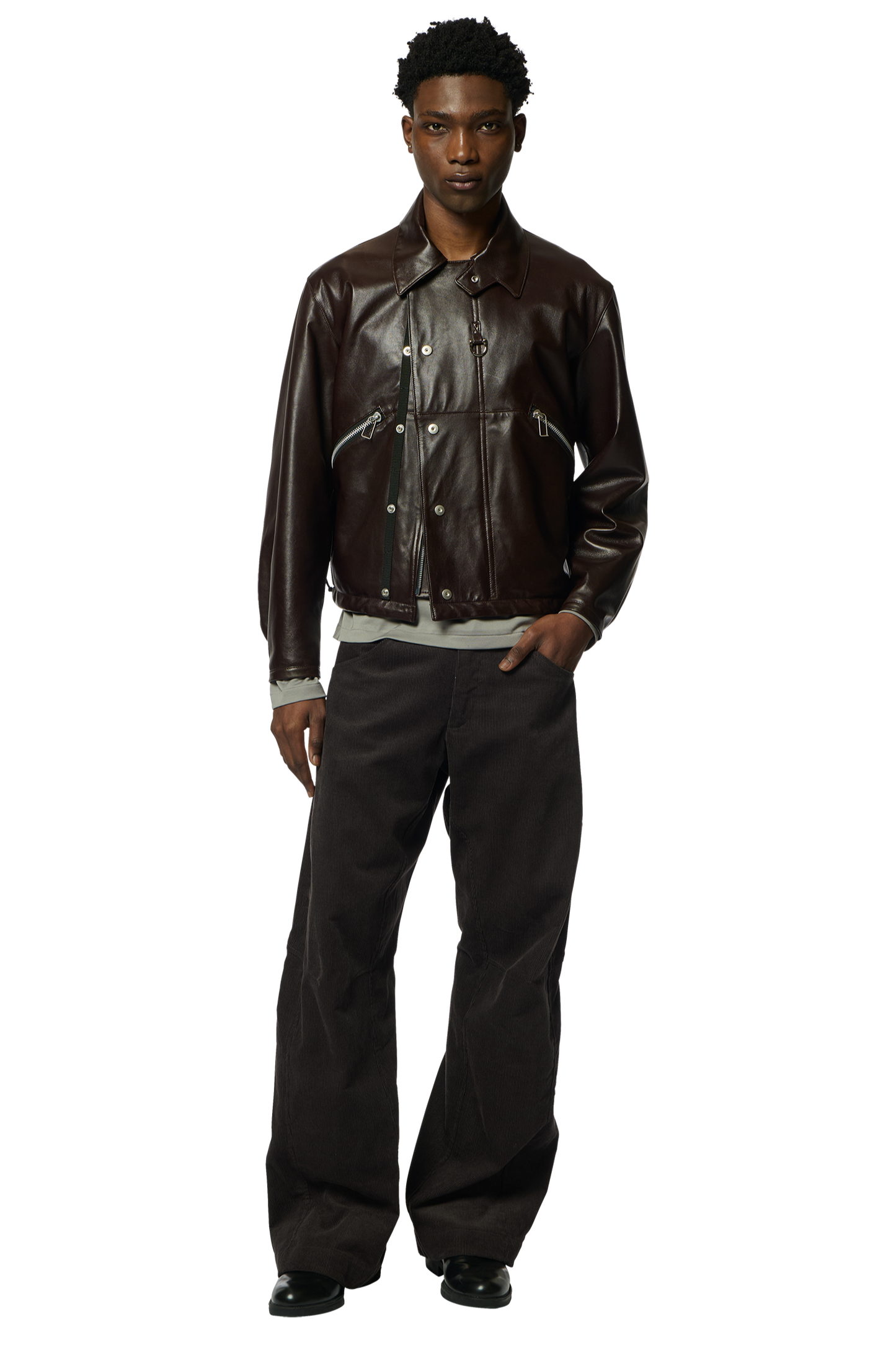 DRAWCORD BLOUSON / SHEEP SKIN