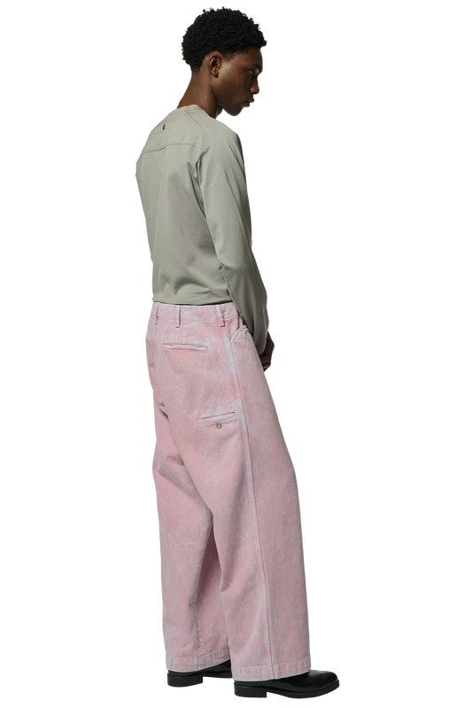 TROTTI BAGGY TROUSERS / DYED DENIM DUSTY PINK