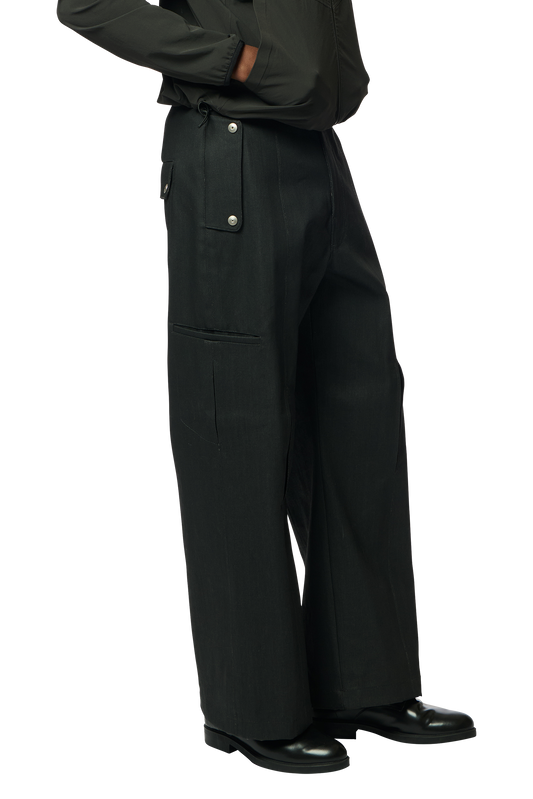 CAROL TROUSERS / COATED DENIM