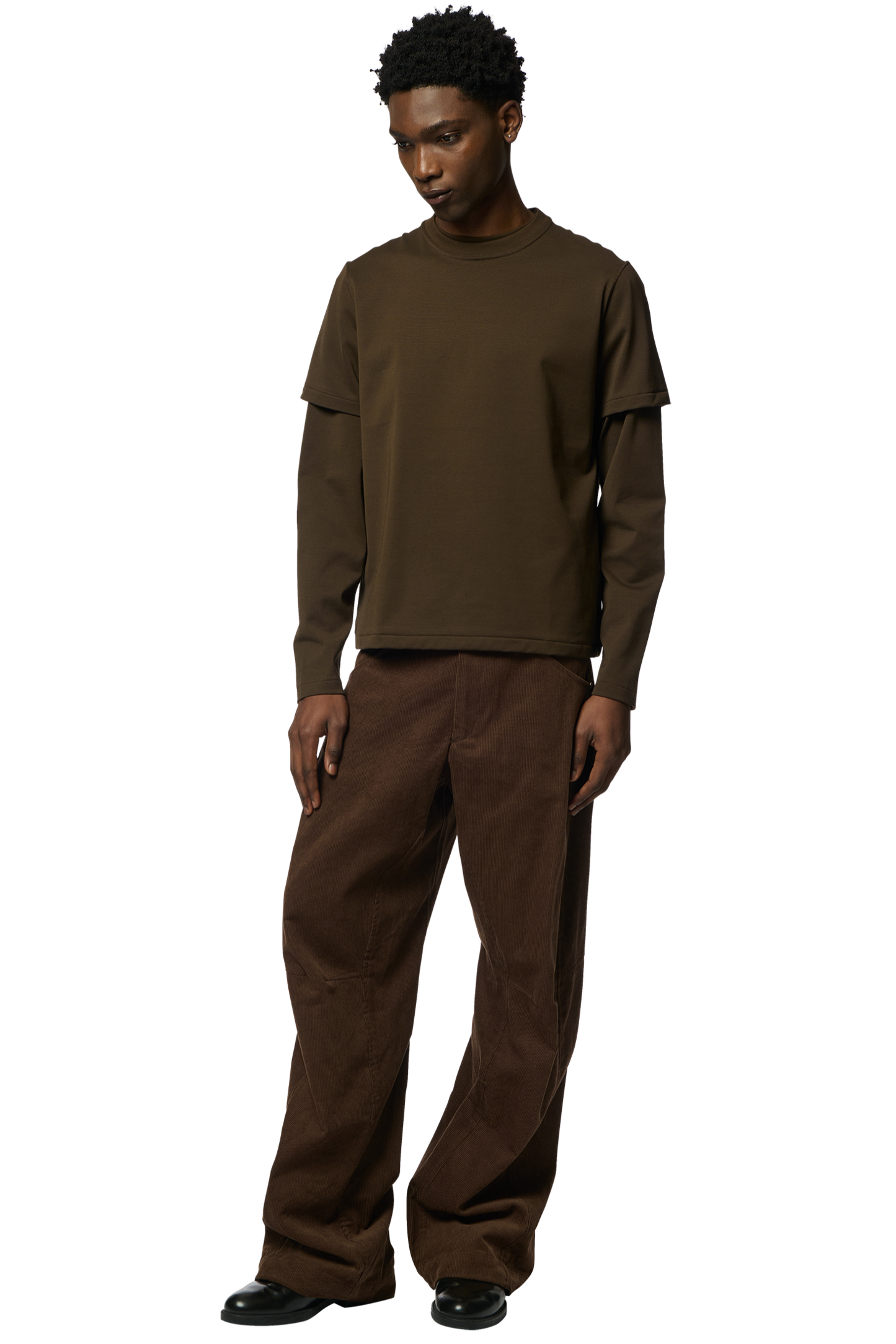 COTTON T / BROWN SINGLE JERSEY