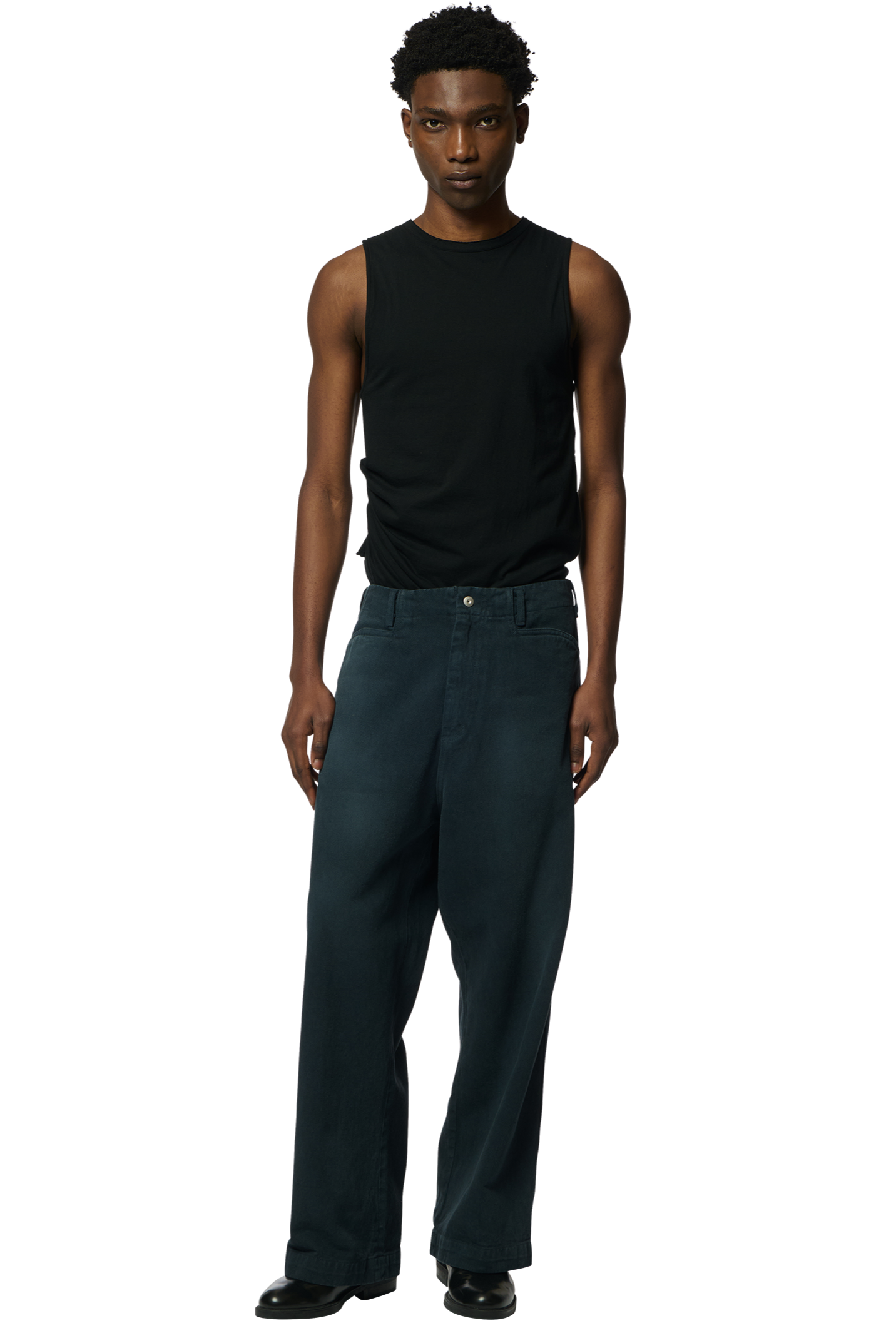 TROTTI BAGGY TROUSERS / DYED DENIM NAVY