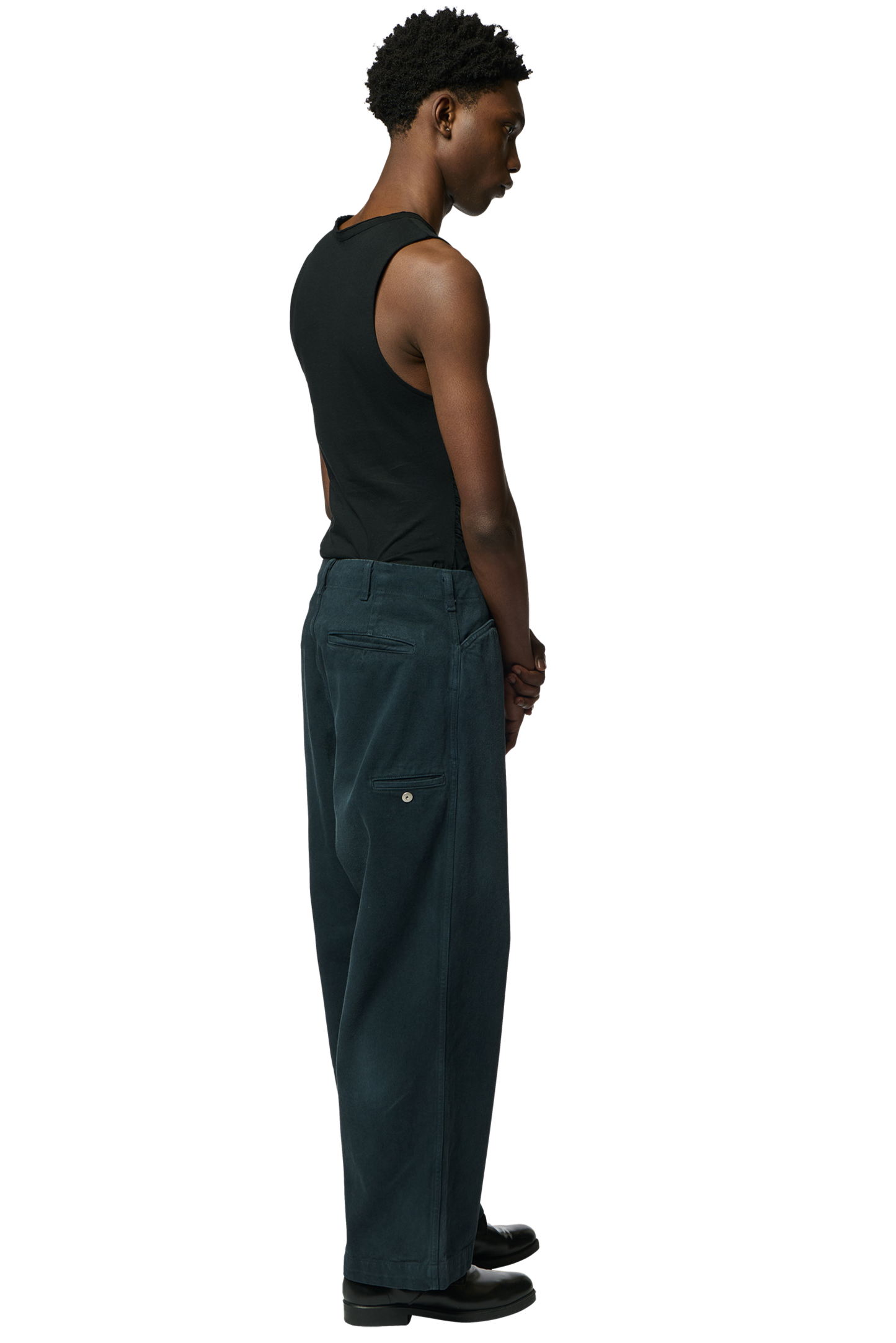 TROTTI BAGGY TROUSERS / DYED DENIM NAVY