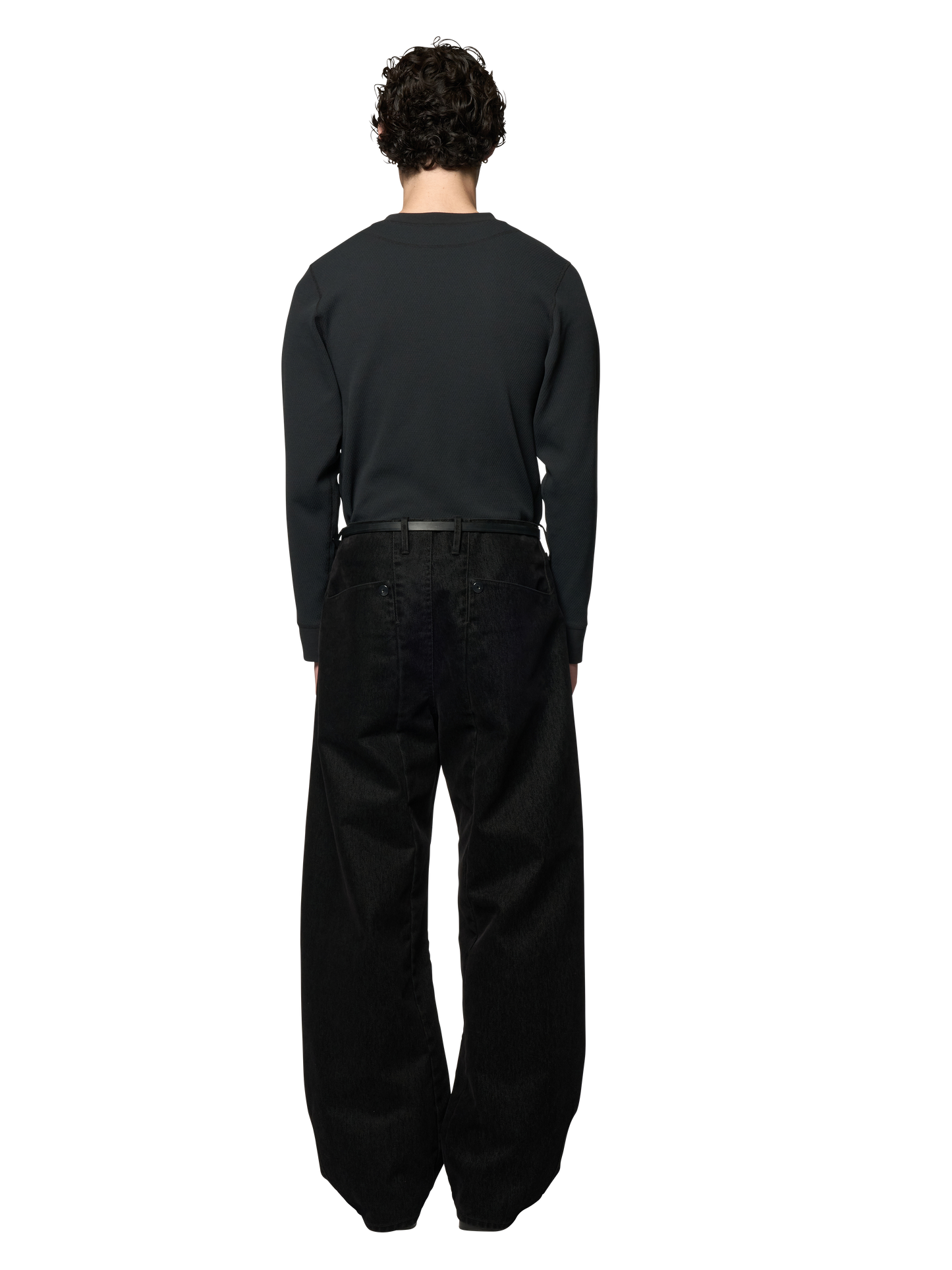 WASHED PINA TROUSERS / FLOCKED DENIM
