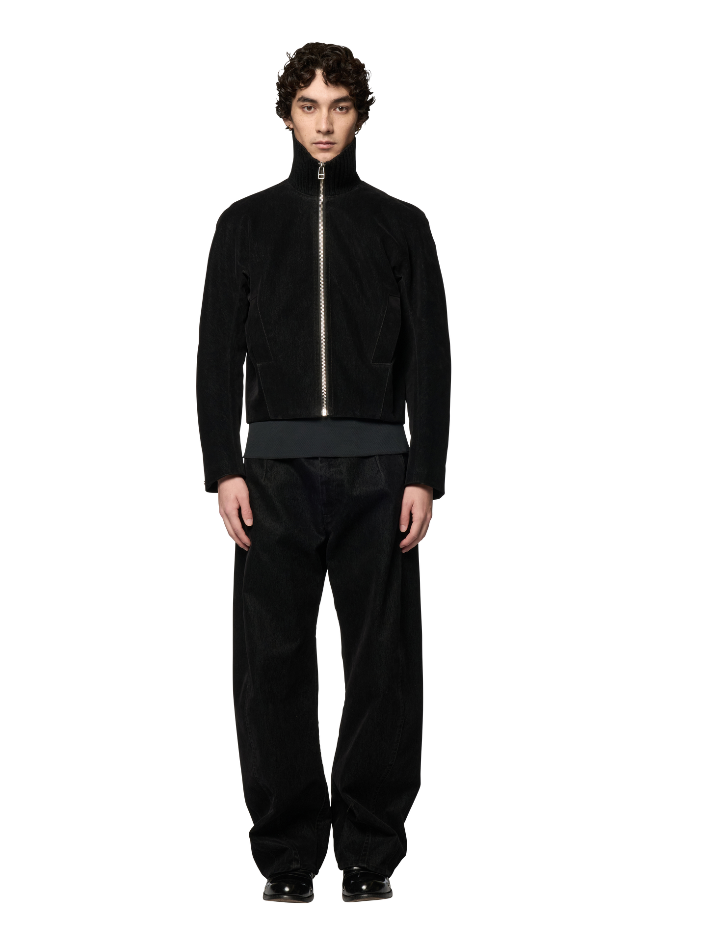 PILOT BLOUSON / FLOCKED DENIM