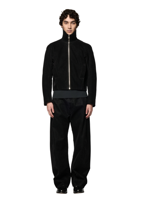 PILOT BLOUSON / FLOCKED DENIM