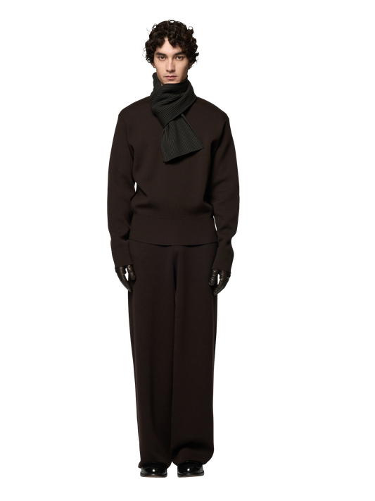ARTICULATED KNITTED SCARF / ULTRA FINE MERINO WOOL