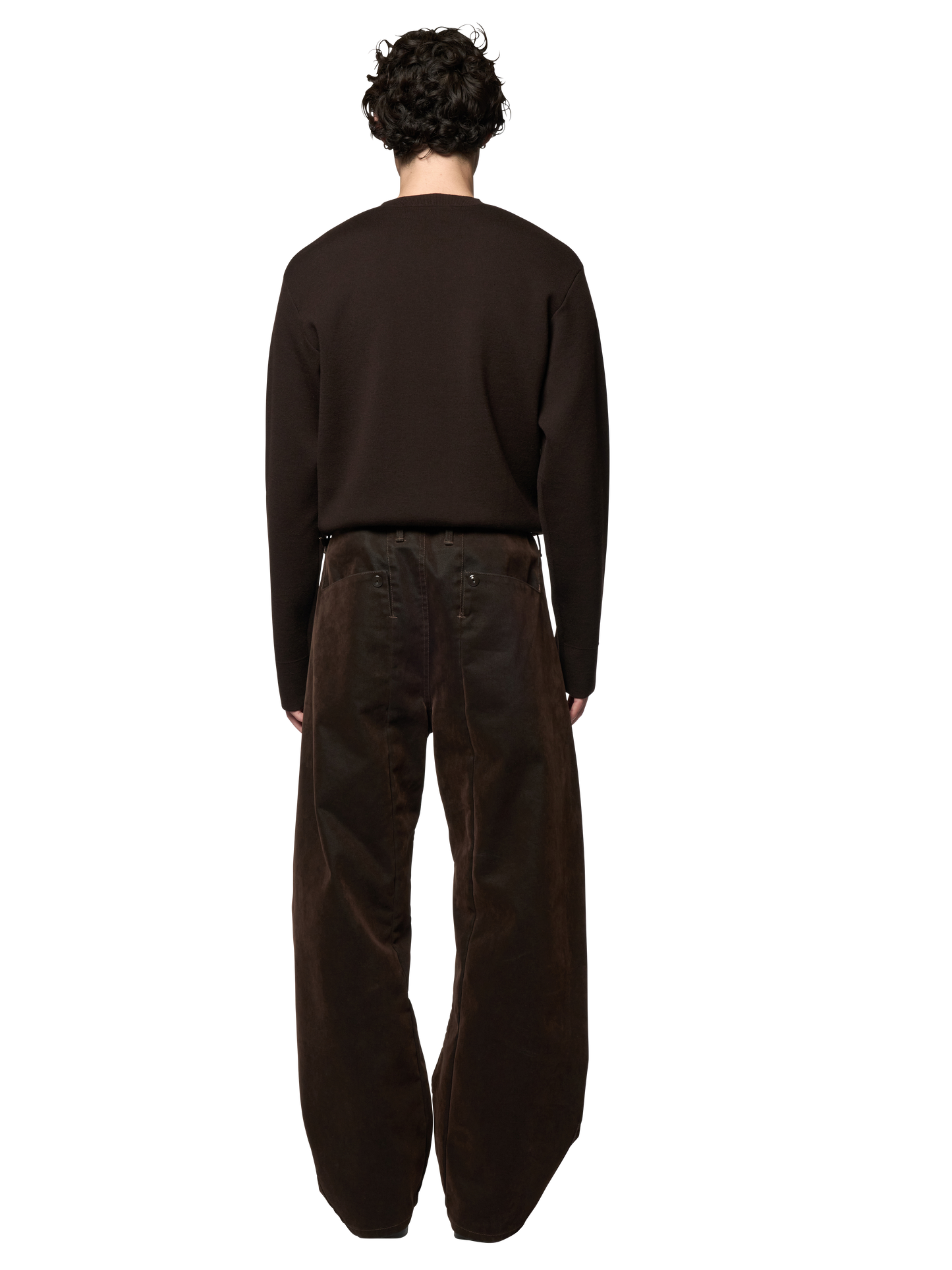 WASHED PINA TROUSERS / FLOCKED DENIM