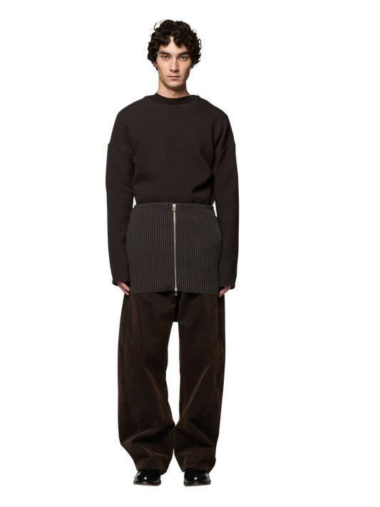 ARTICULATED SKIRT / ULTRA FINE MERINO WOOL