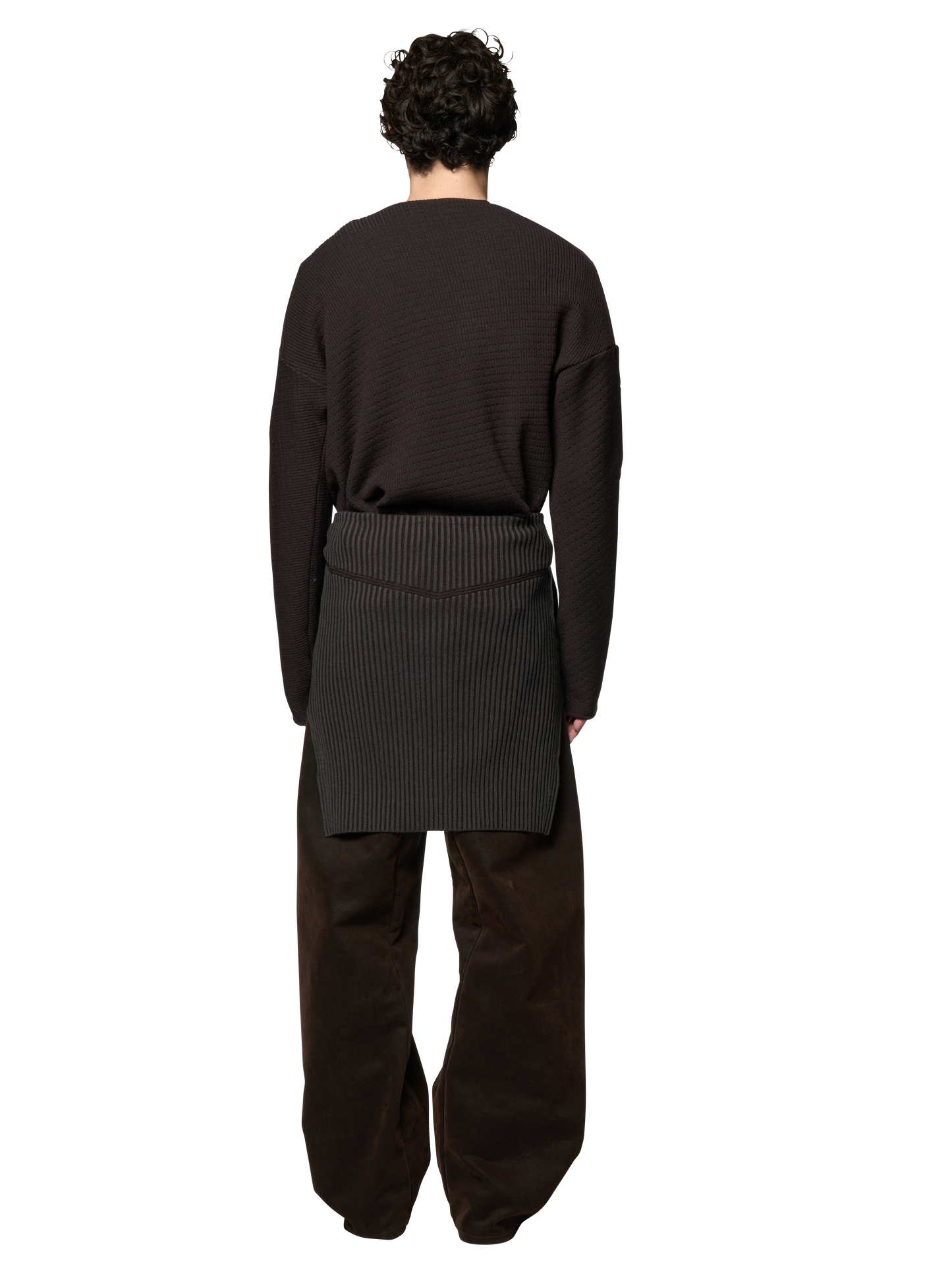 ARTICULATED SKIRT / ULTRA FINE MERINO WOOL
