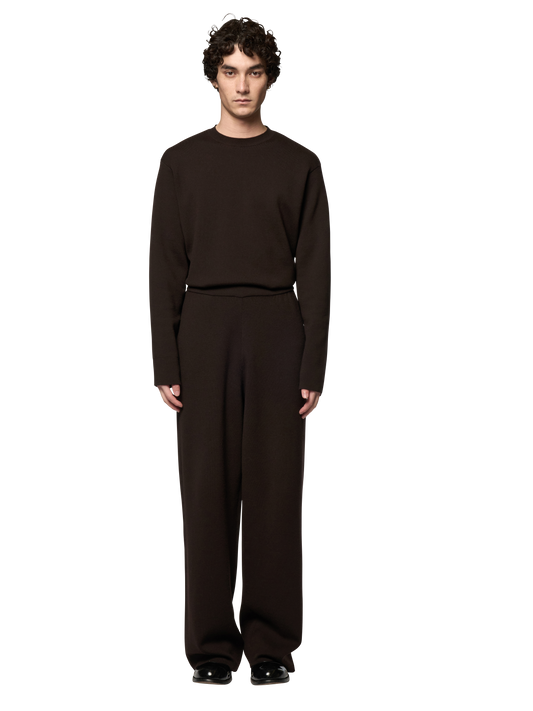 DOUBLE KNITTED STRAIGHT PANTS / ULTRA FINE MERINO WOOL