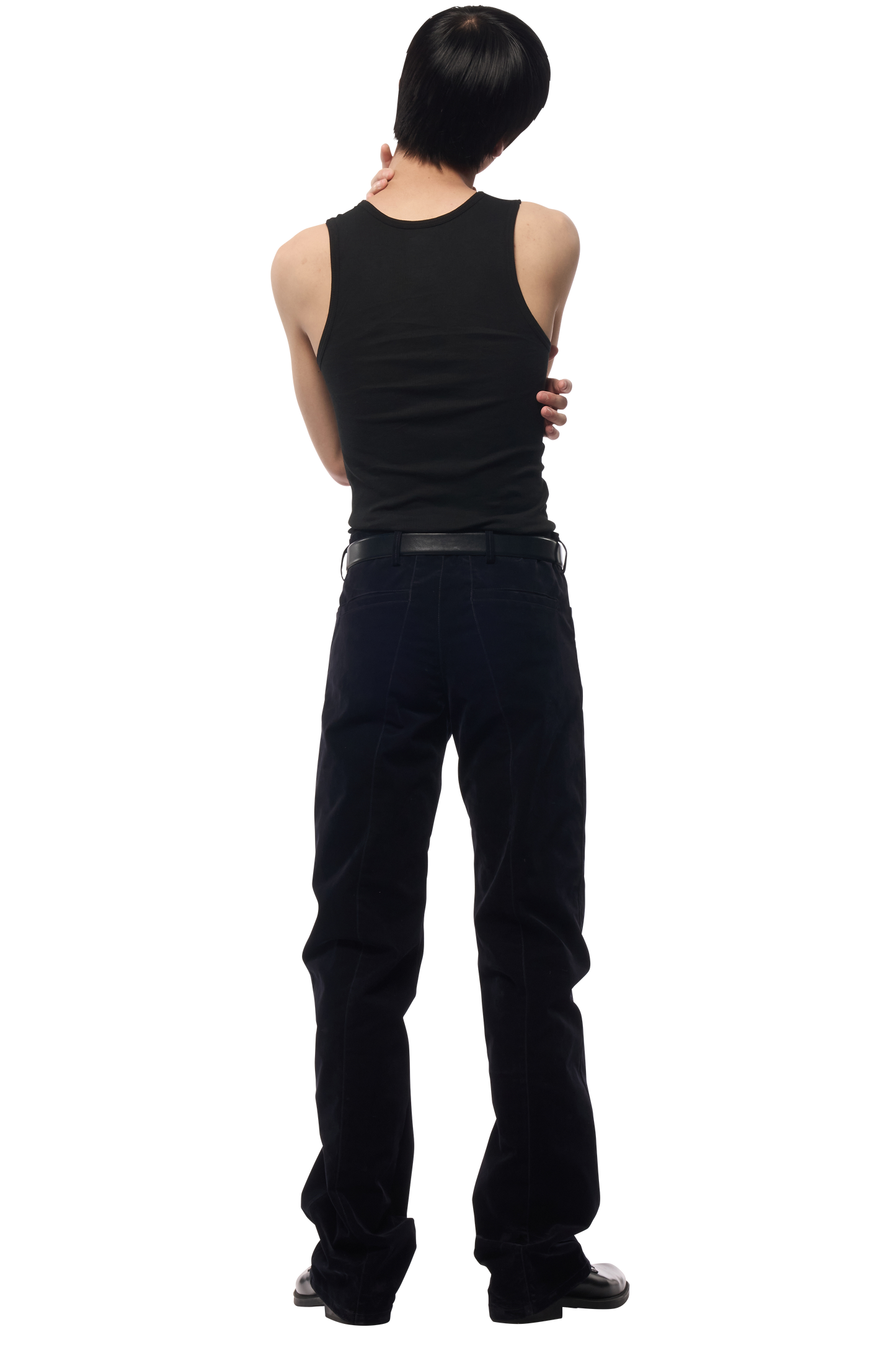 SOL DENIM TROUSERS / FLOCKED DENIM