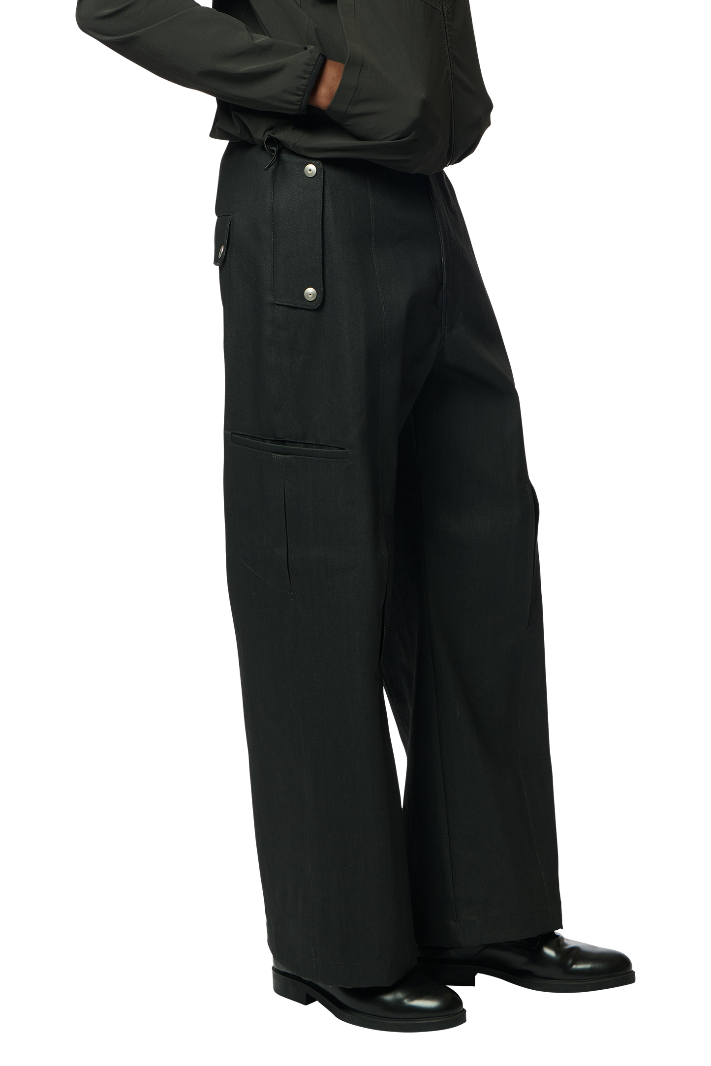 CAROL TROUSERS / COATED DENIM