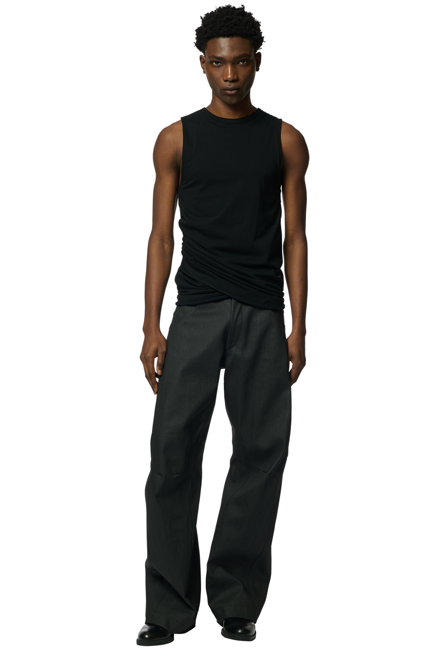 DRAPED TANK TOP / HIGH GAUGE JERSEY