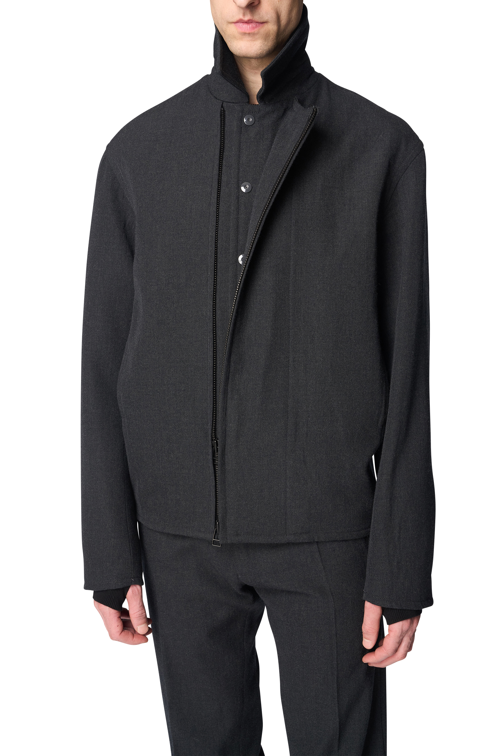 COCOON BLOUSON / WOOL GABARDINE