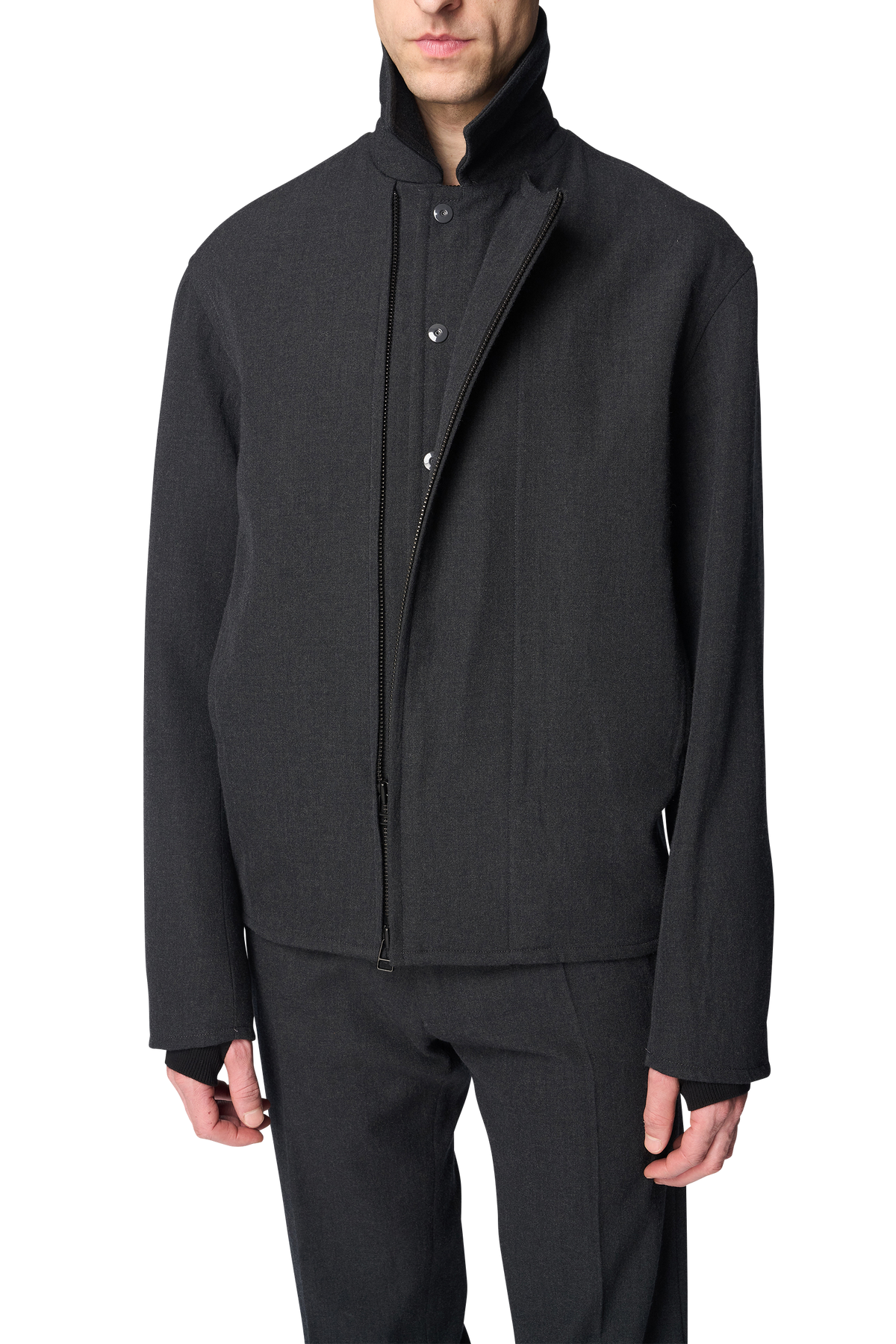 COCOON BLOUSON / WOOL GABARDINE
