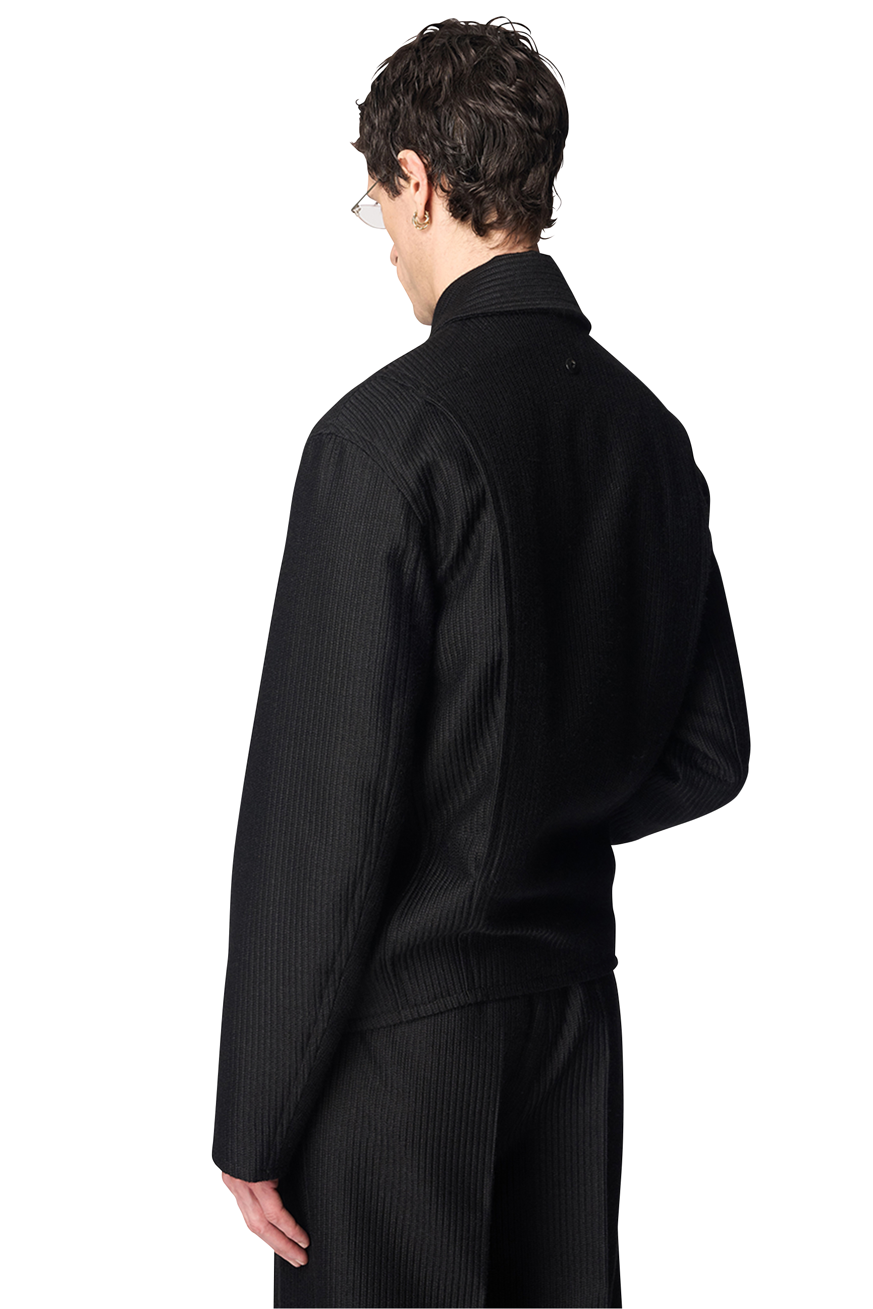 COCOON BLOUSON / JACQUARD ALPACA WOOL