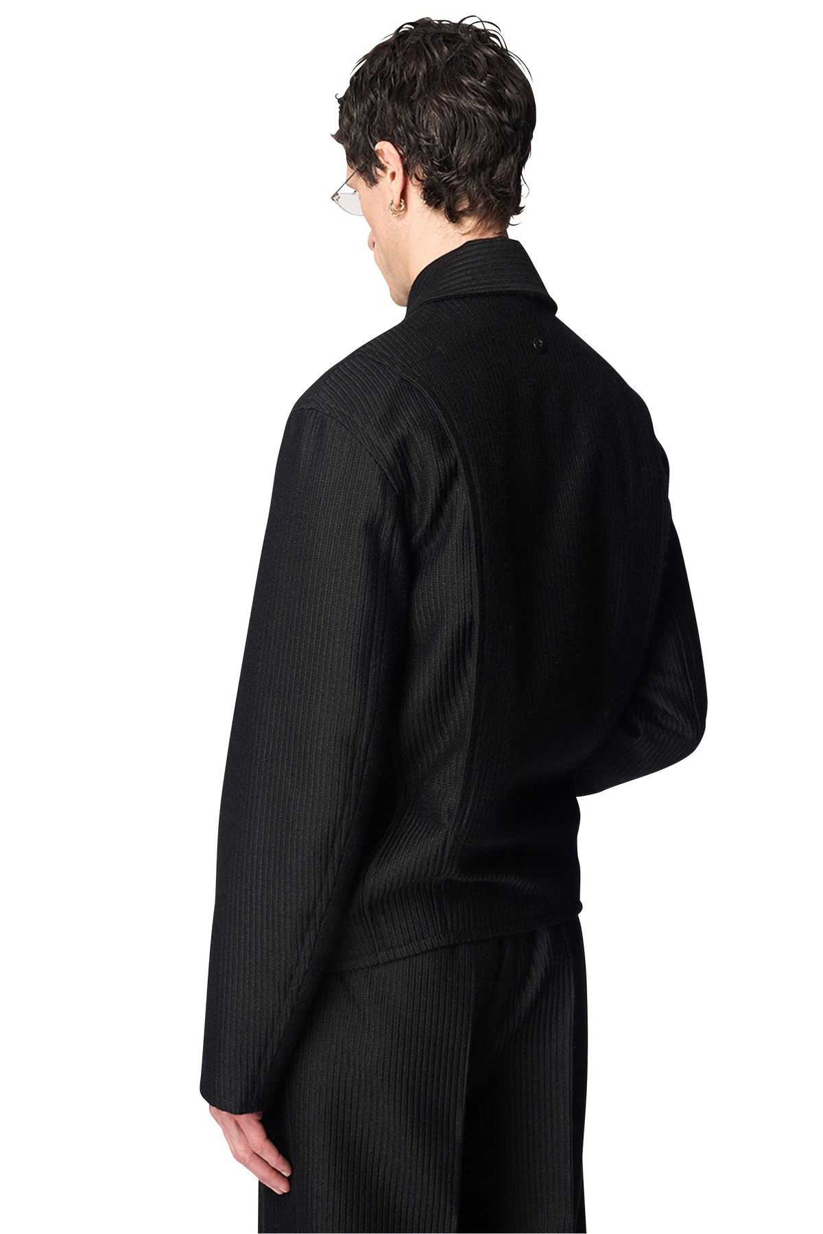 COCOON BLOUSON / JACQUARD ALPACA WOOL