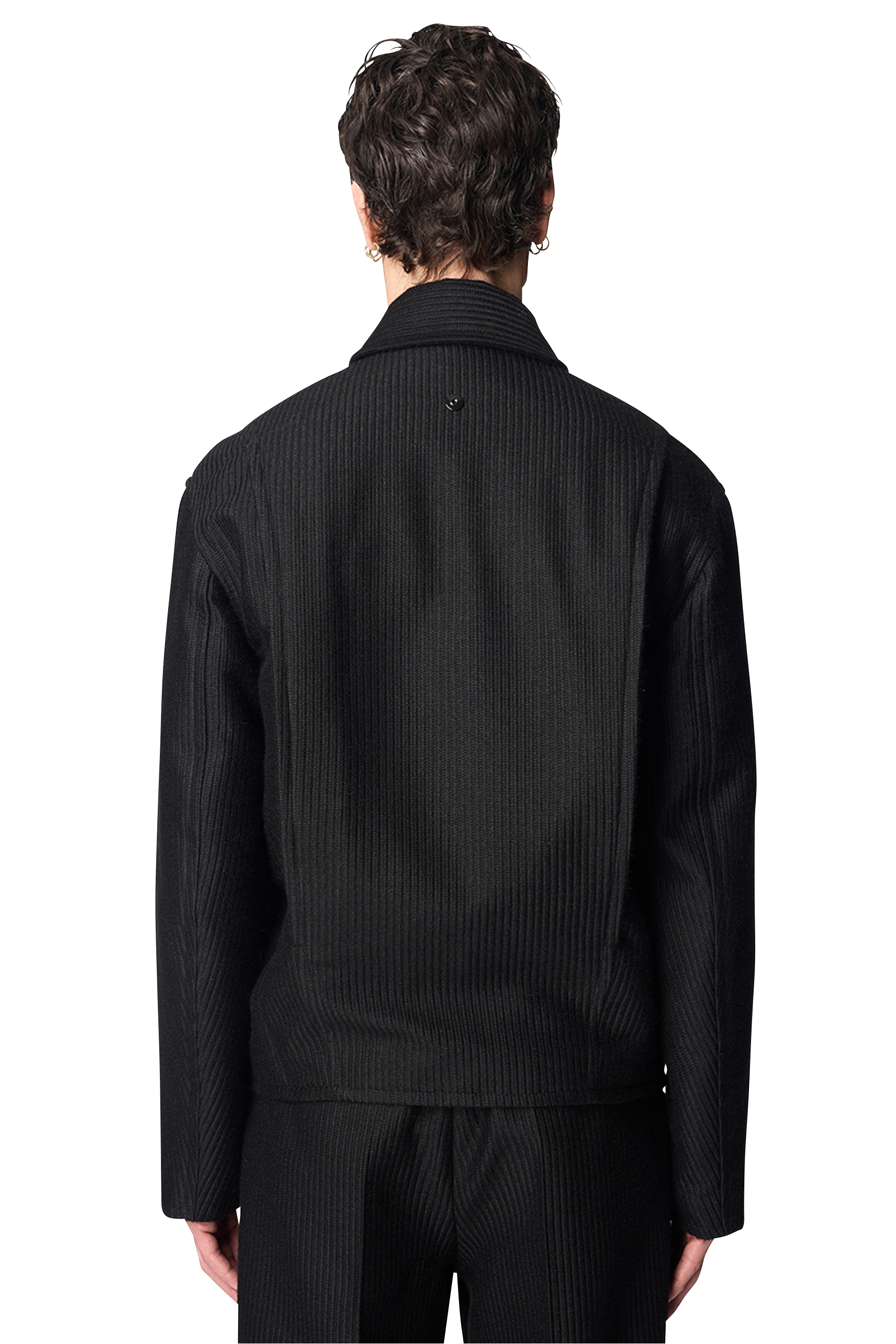 COCOON BLOUSON / JACQUARD ALPACA WOOL