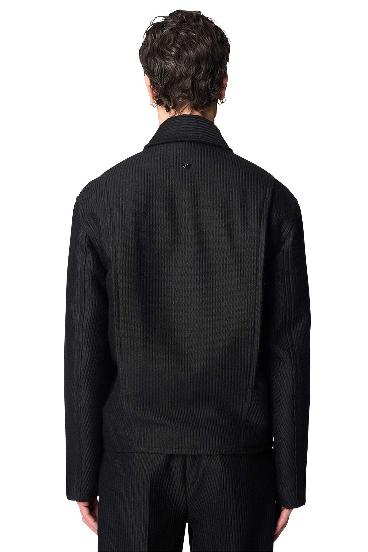 COCOON BLOUSON / JACQUARD ALPACA WOOL