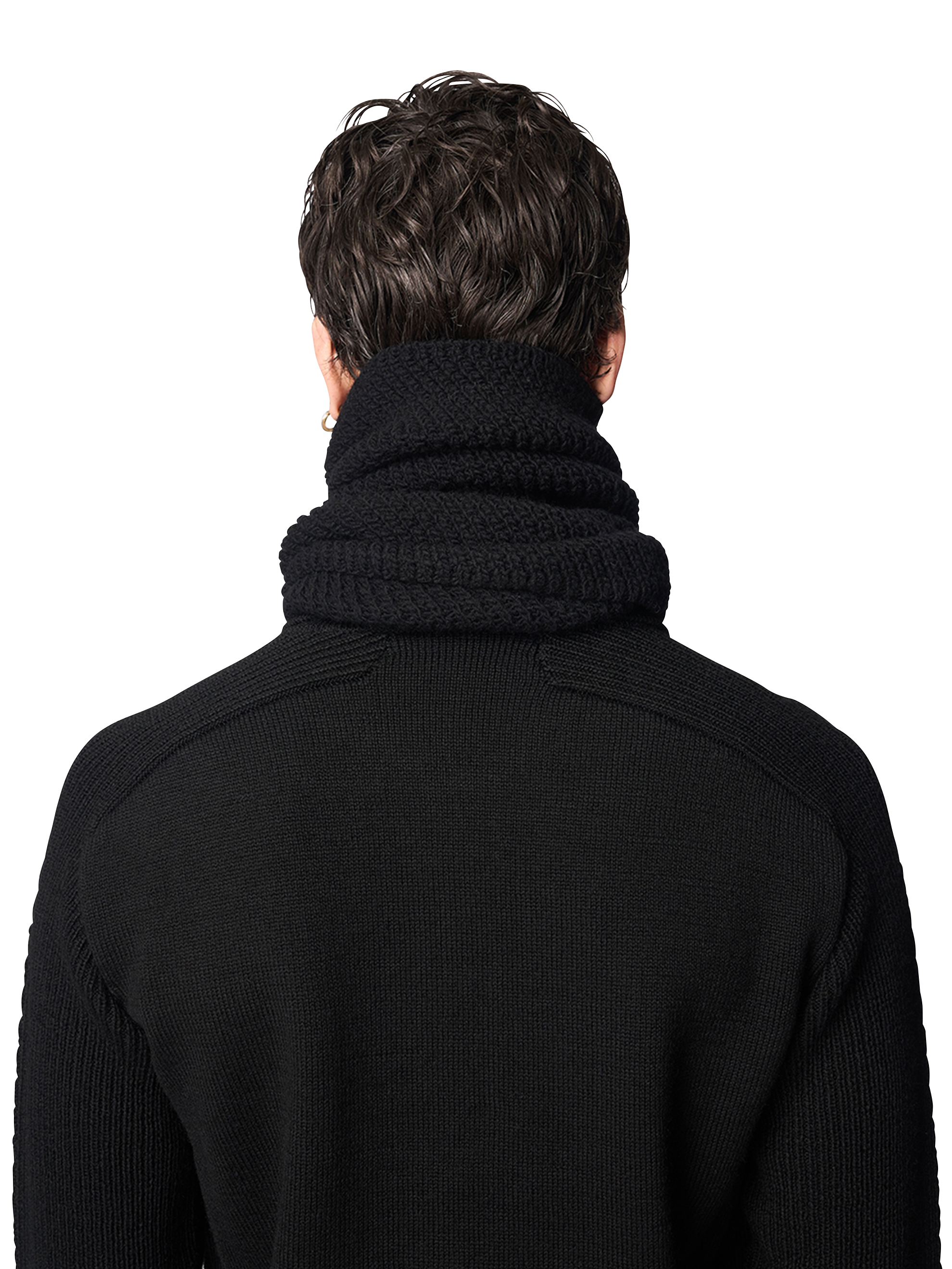 DIAGONAL KNIT SNOOD / FRENCH MERINO