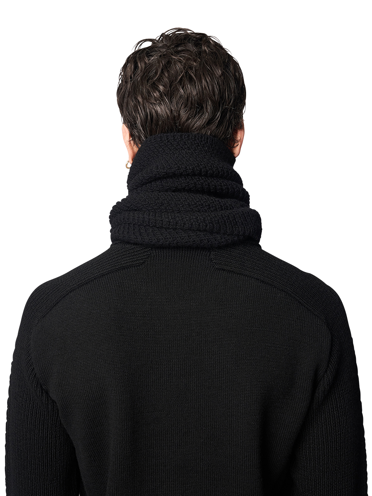 DIAGONAL KNIT SNOOD / FRENCH MERINO