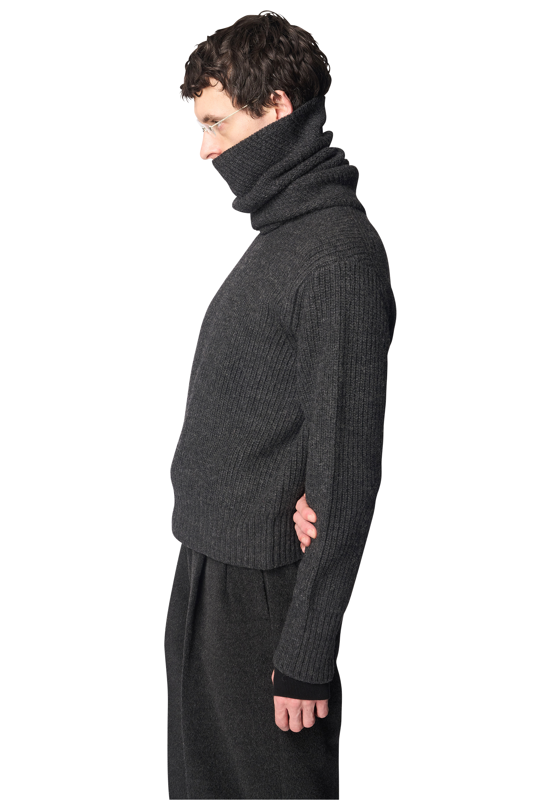 DIAGONAL KNIT SNOOD / FRENCH MERINO