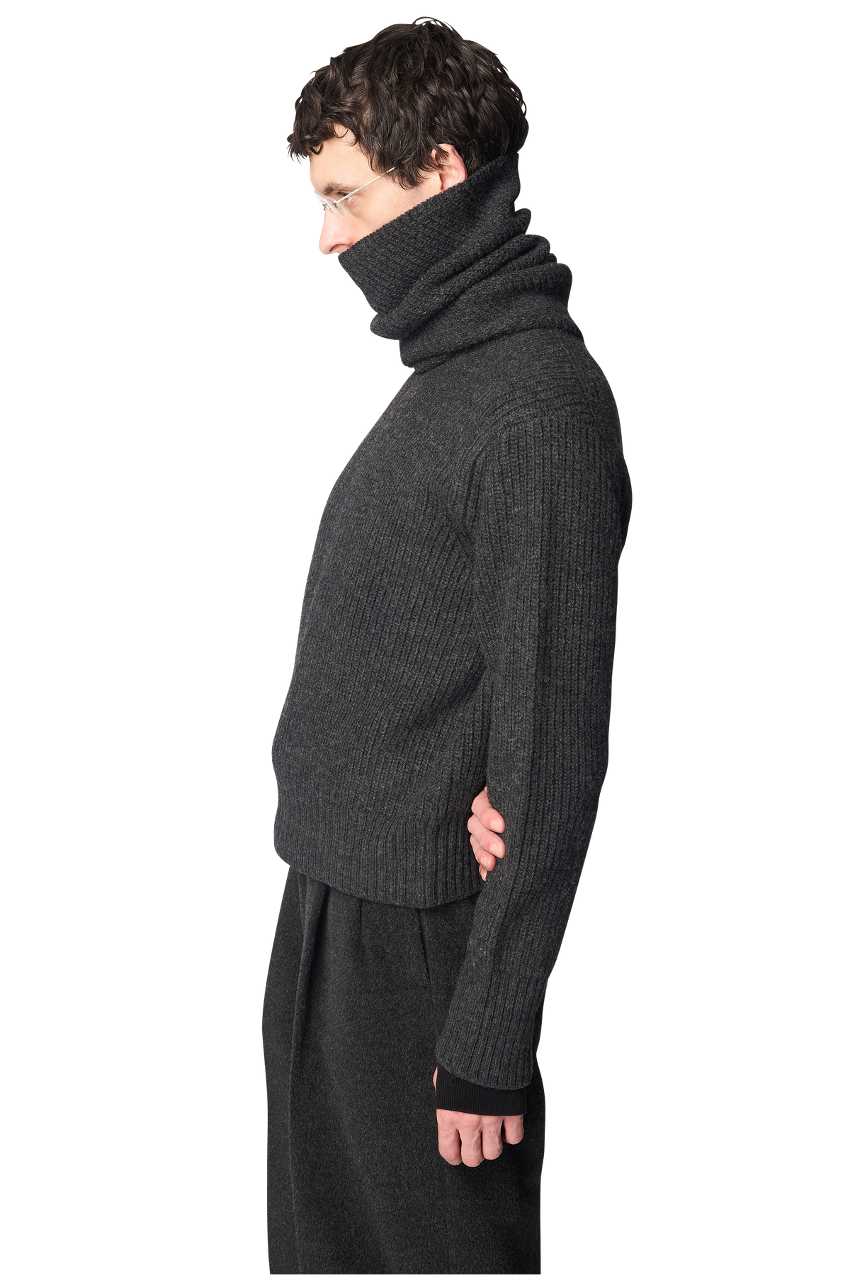 DIAGONAL KNIT SNOOD / FRENCH MERINO