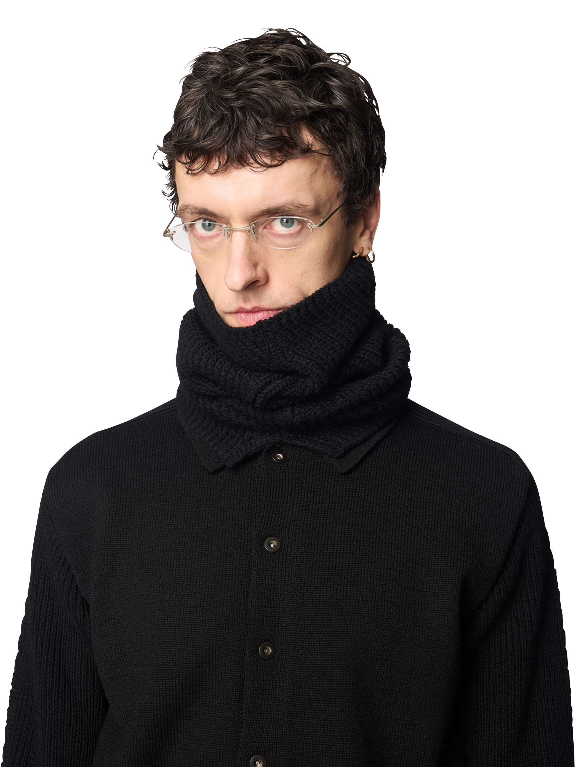 DIAGONAL KNIT SNOOD / FRENCH MERINO