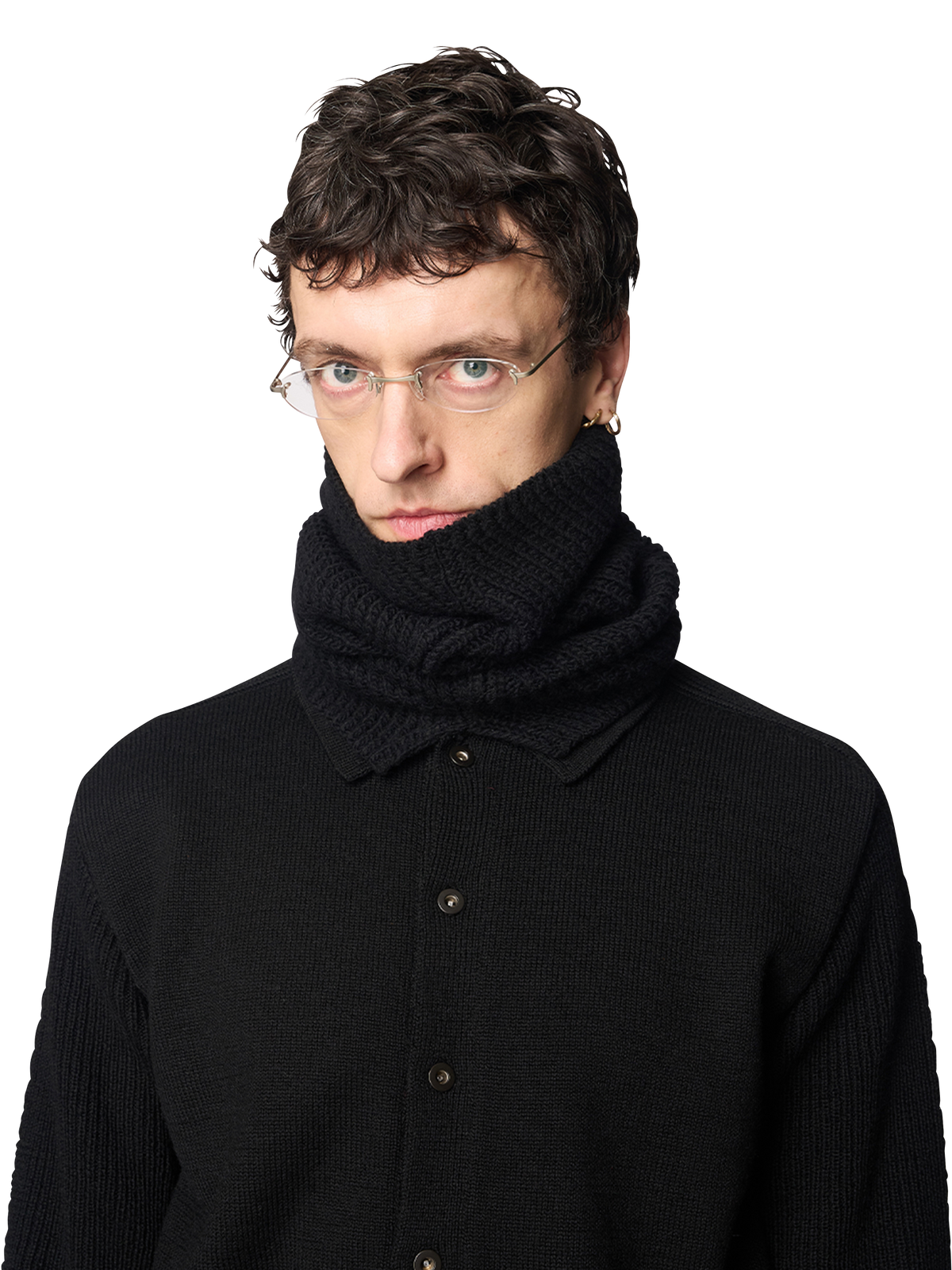 DIAGONAL KNIT SNOOD / FRENCH MERINO