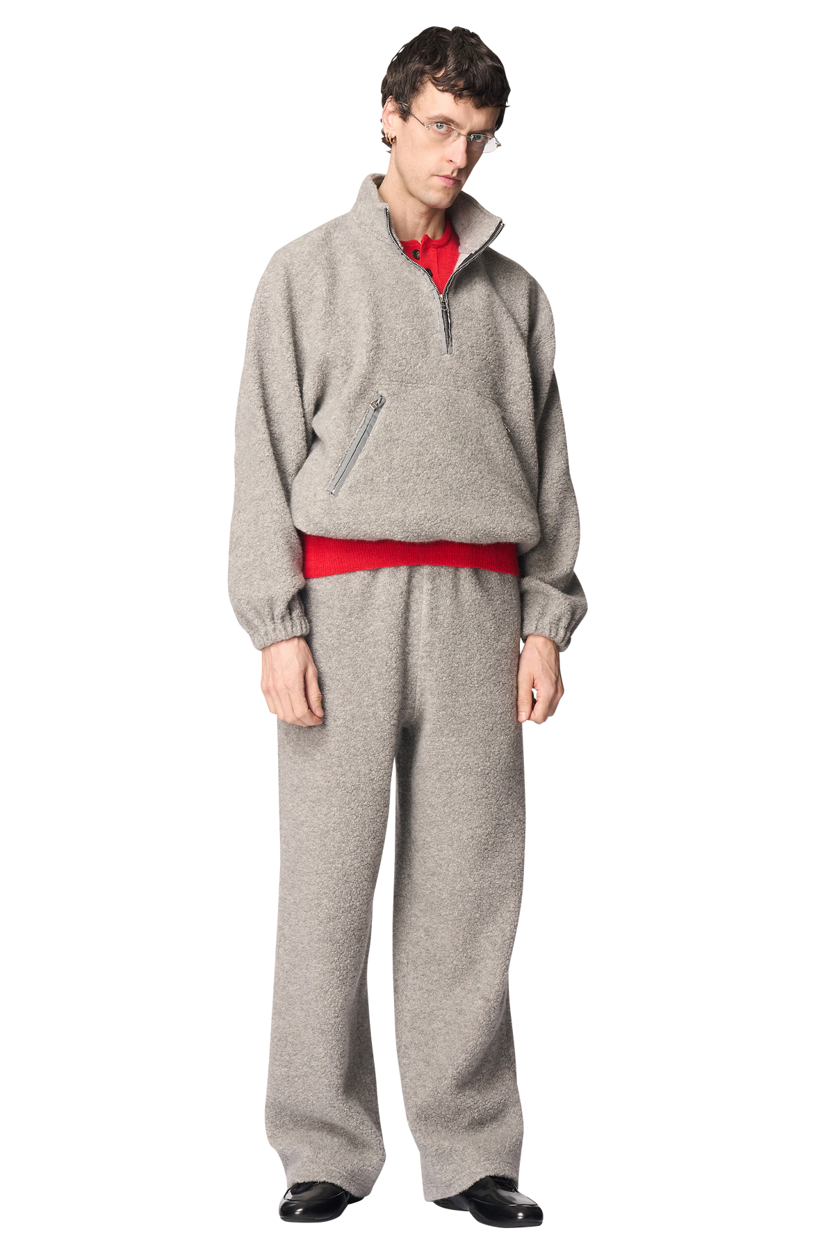 HALF ZIP PULLOVER / WOOL LOOP PILE