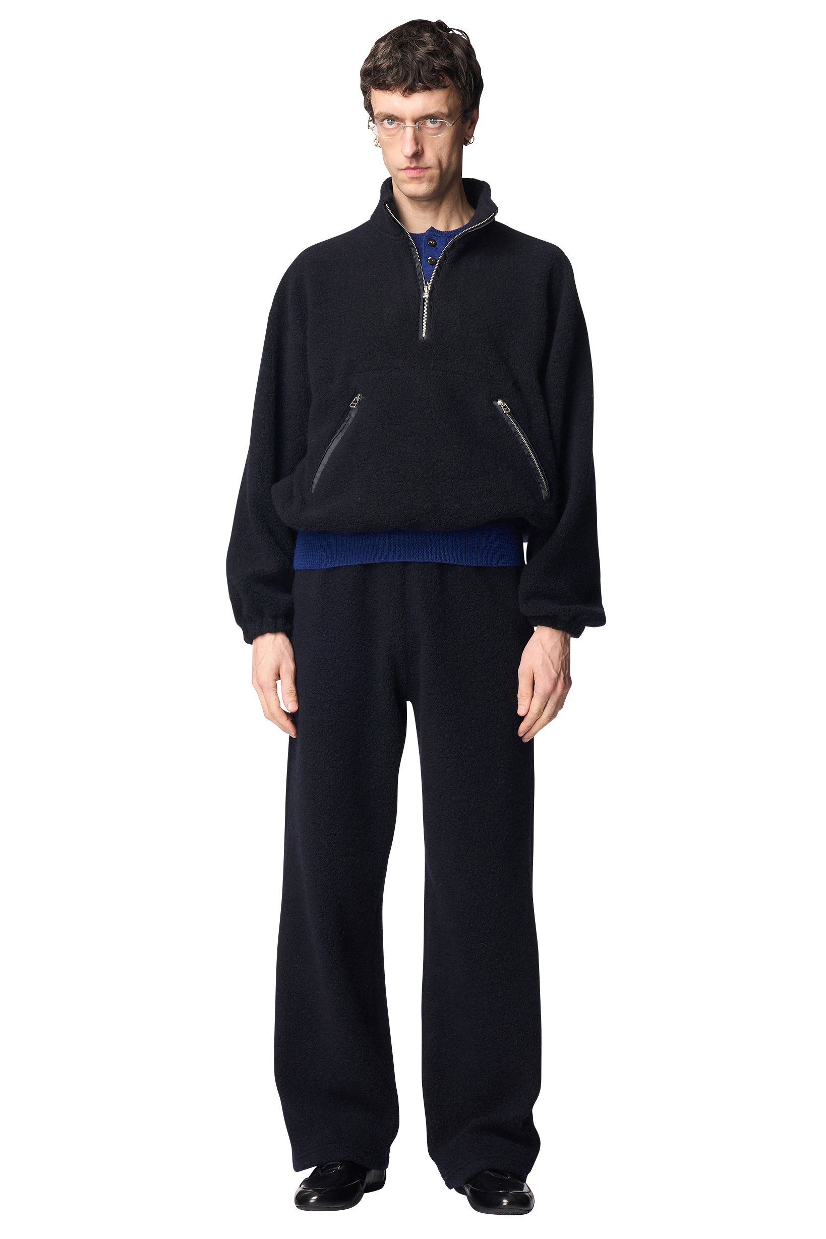 HALF ZIP PULLOVER / WOOL LOOP PILE