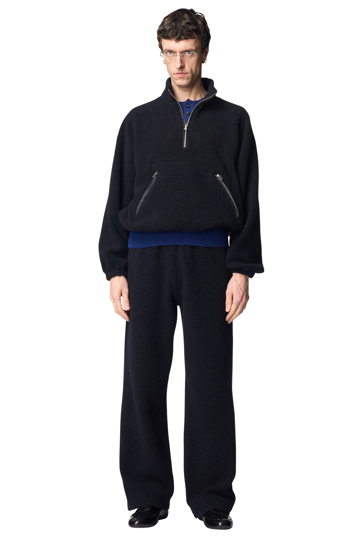 HALF ZIP PULLOVER / WOOL LOOP PILE