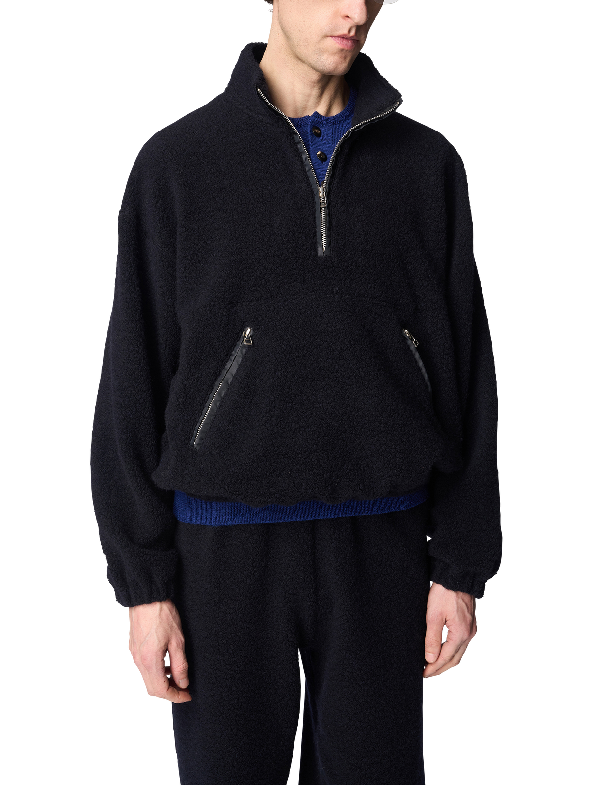 HALF ZIP PULLOVER / WOOL LOOP PILE
