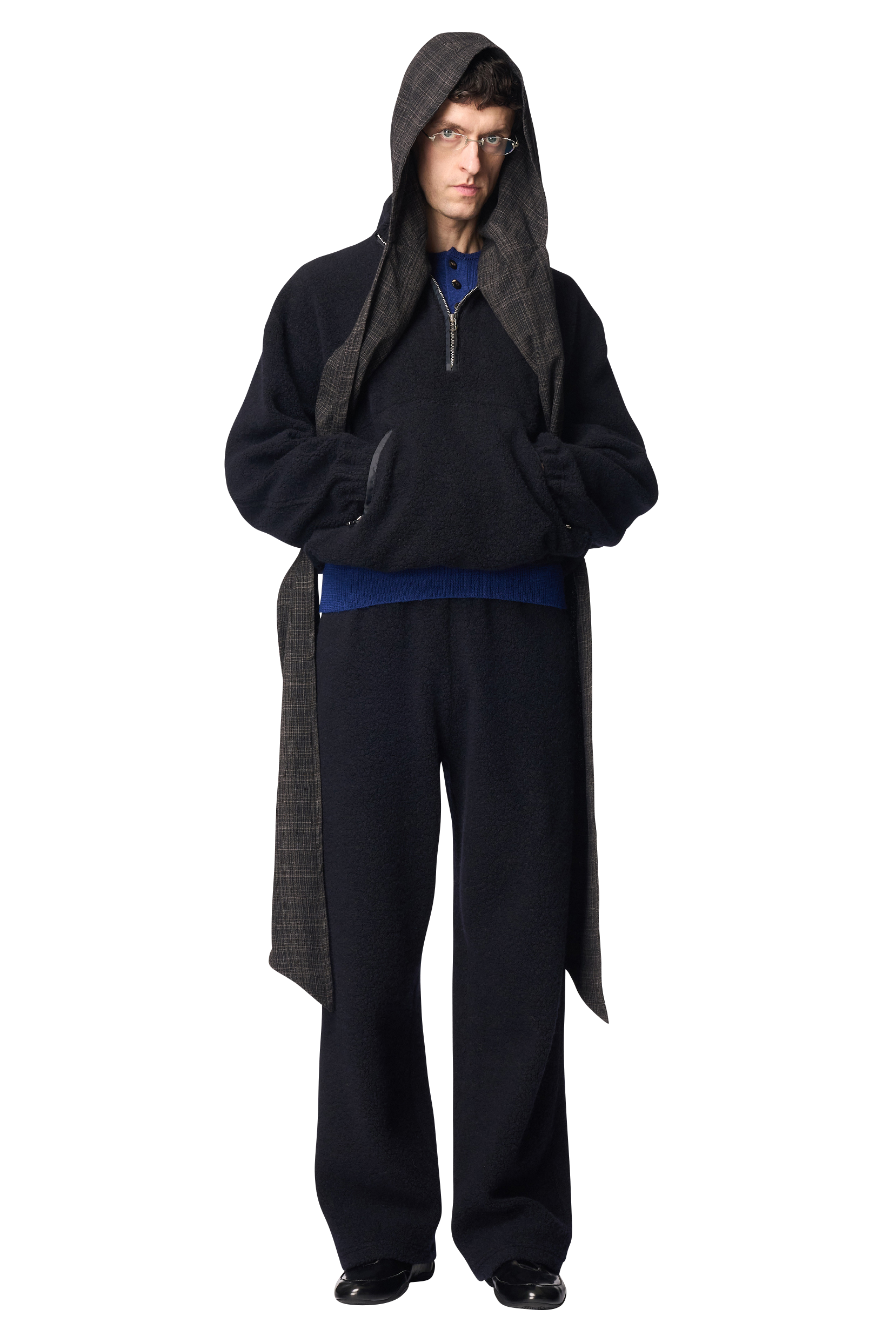 HOODED SCARF / WOOL GAUZE