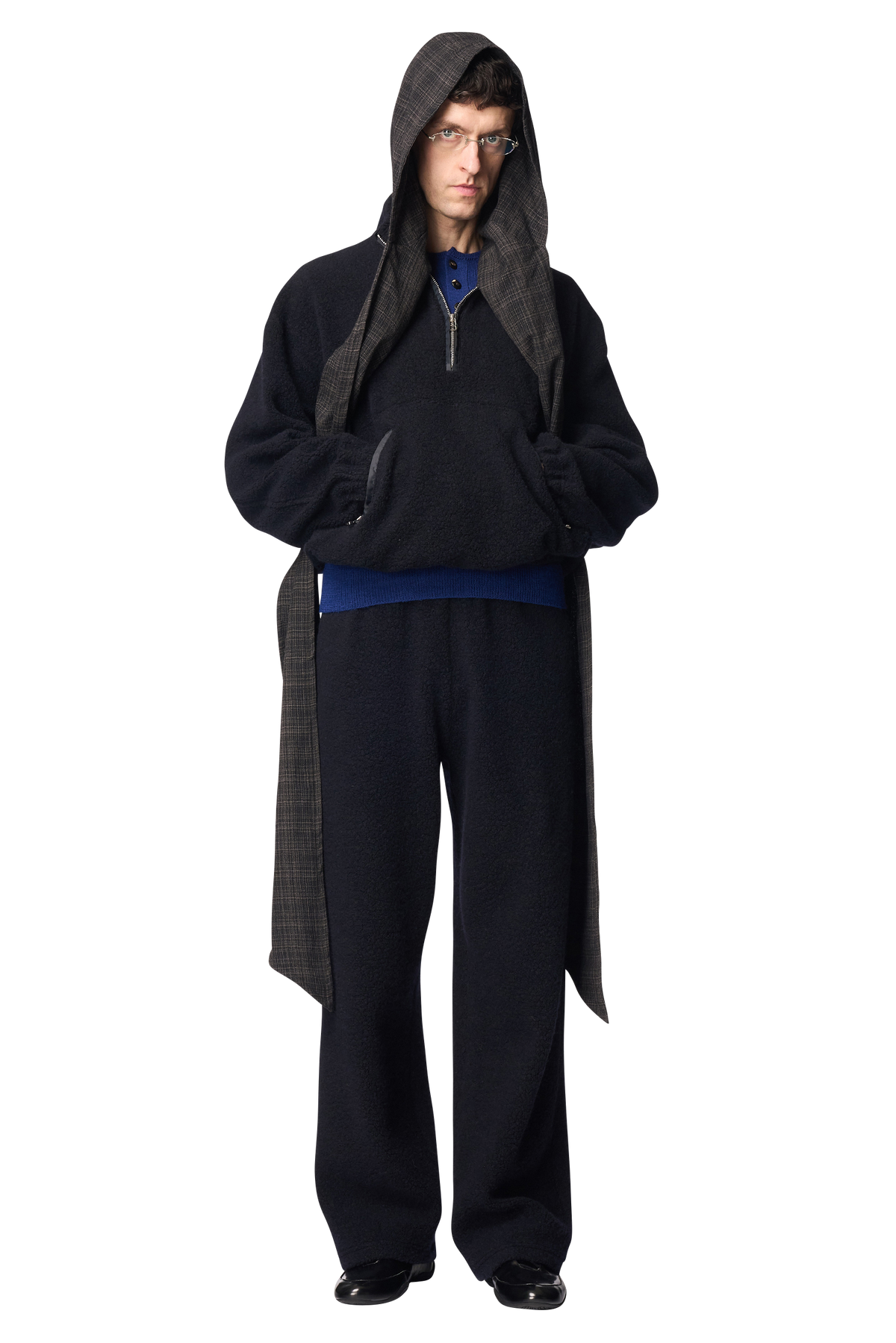 HOODED SCARF / WOOL GAUZE