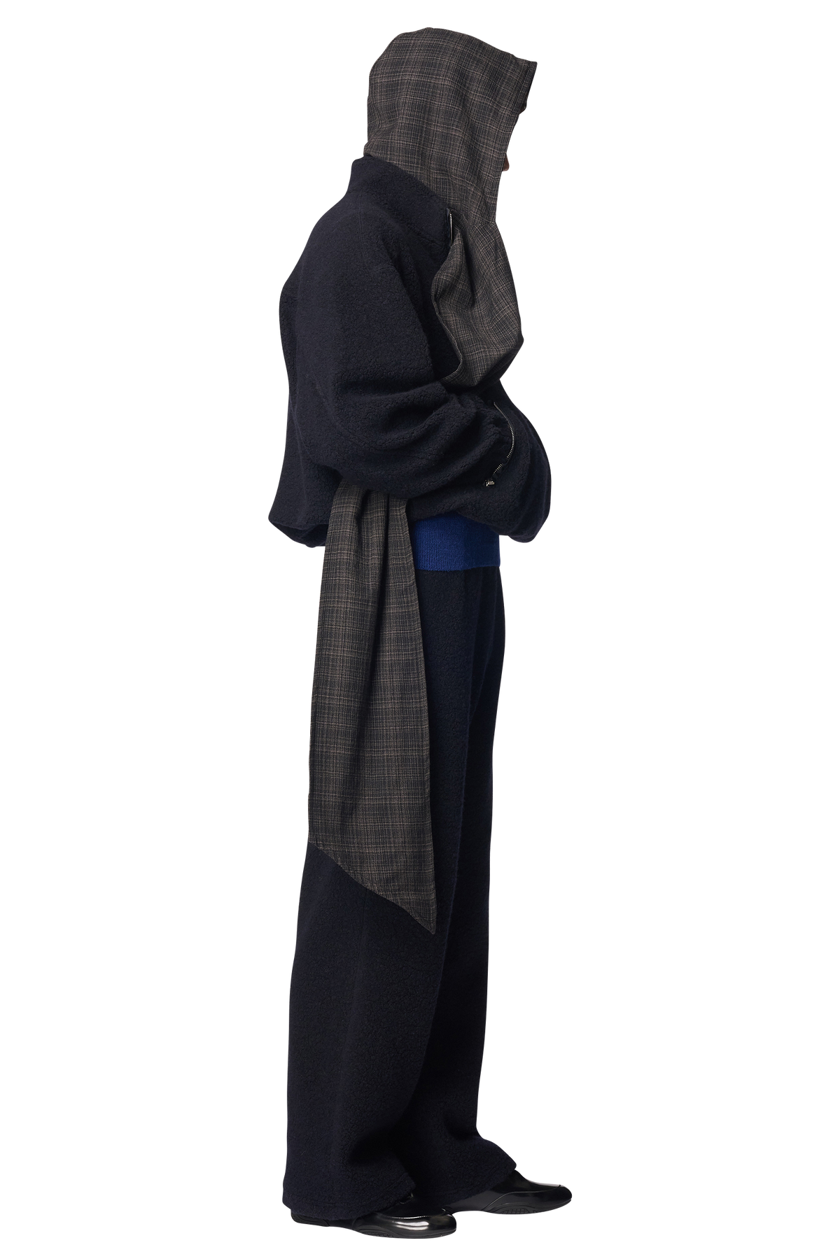 HOODED SCARF / WOOL GAUZE