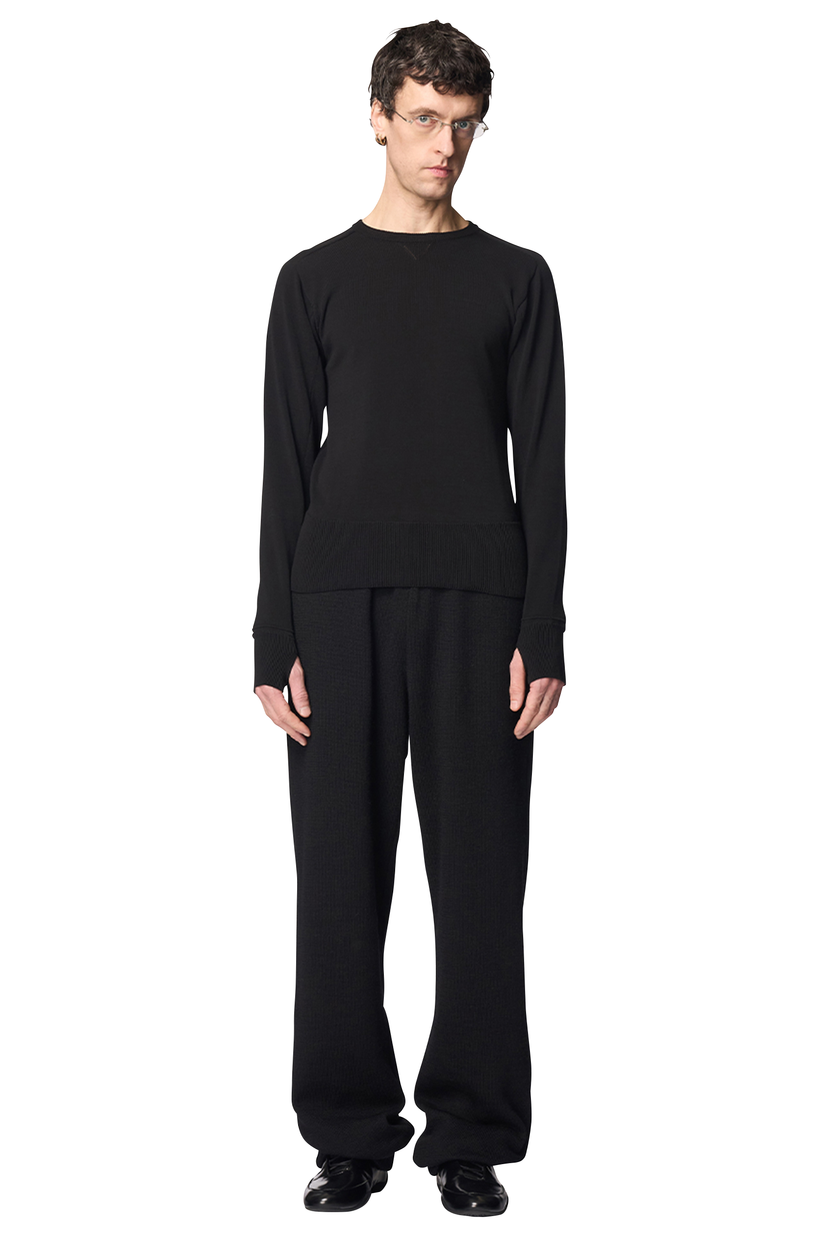 KNITTED STRAIGHT PANTS / ALPACA WOOL