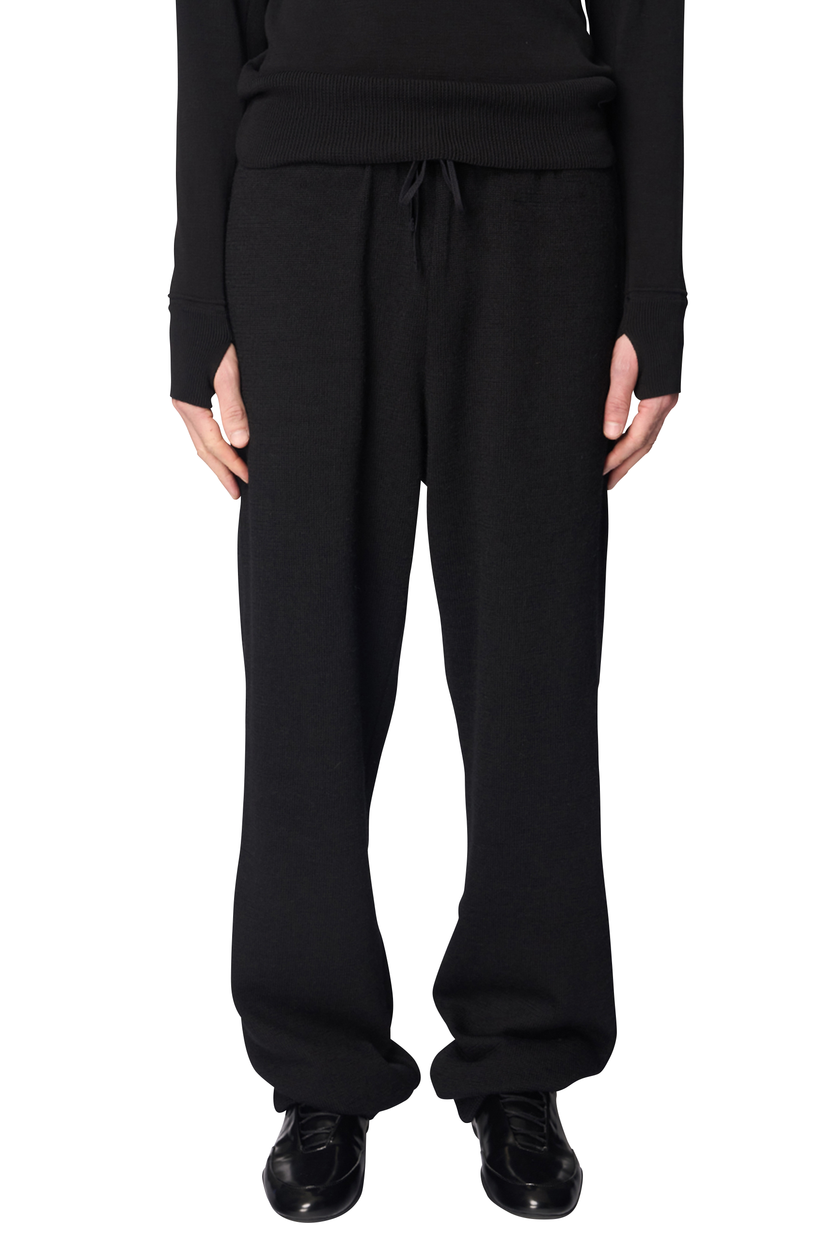 KNITTED STRAIGHT PANTS / ALPACA WOOL