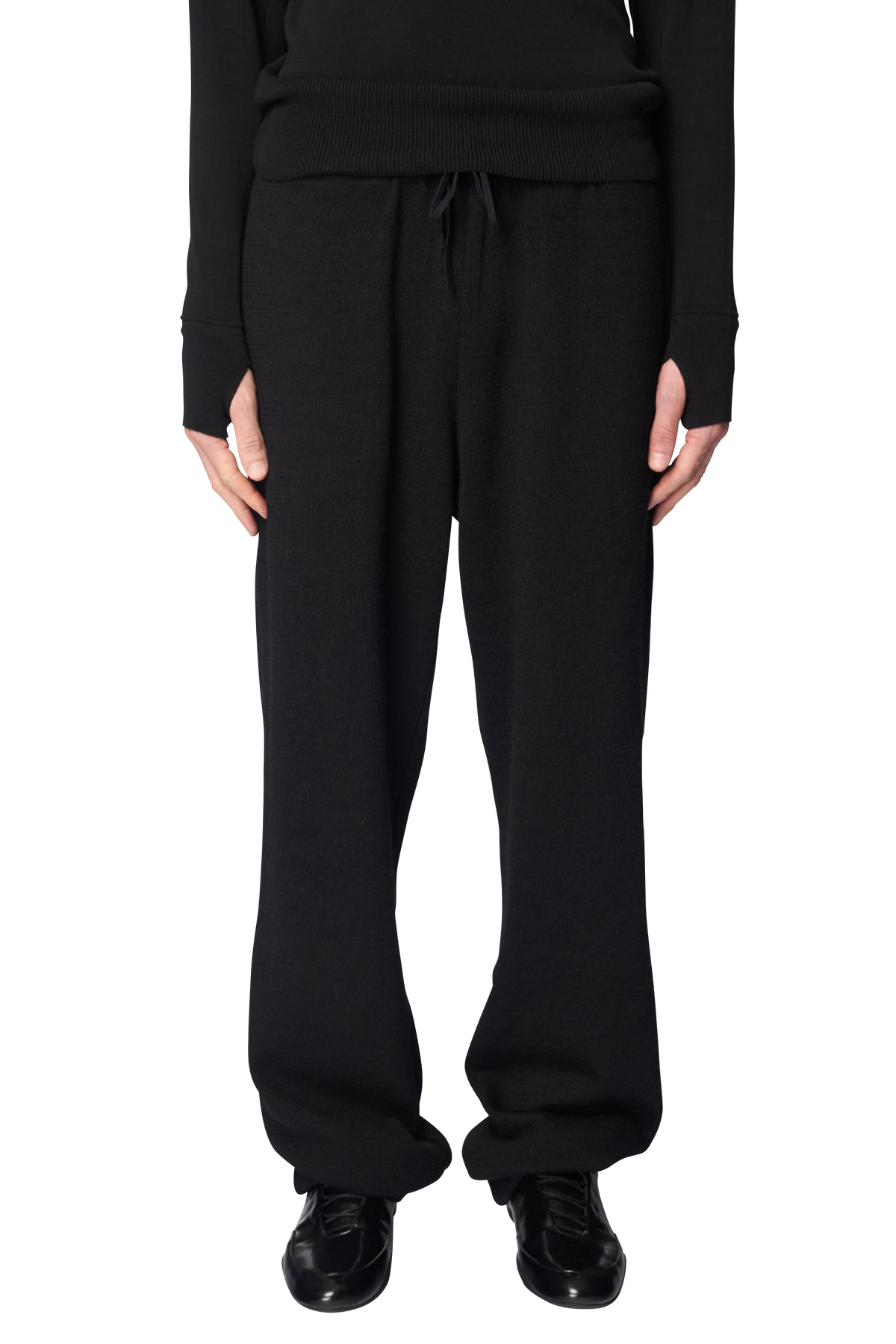 KNITTED STRAIGHT PANTS / ALPACA WOOL