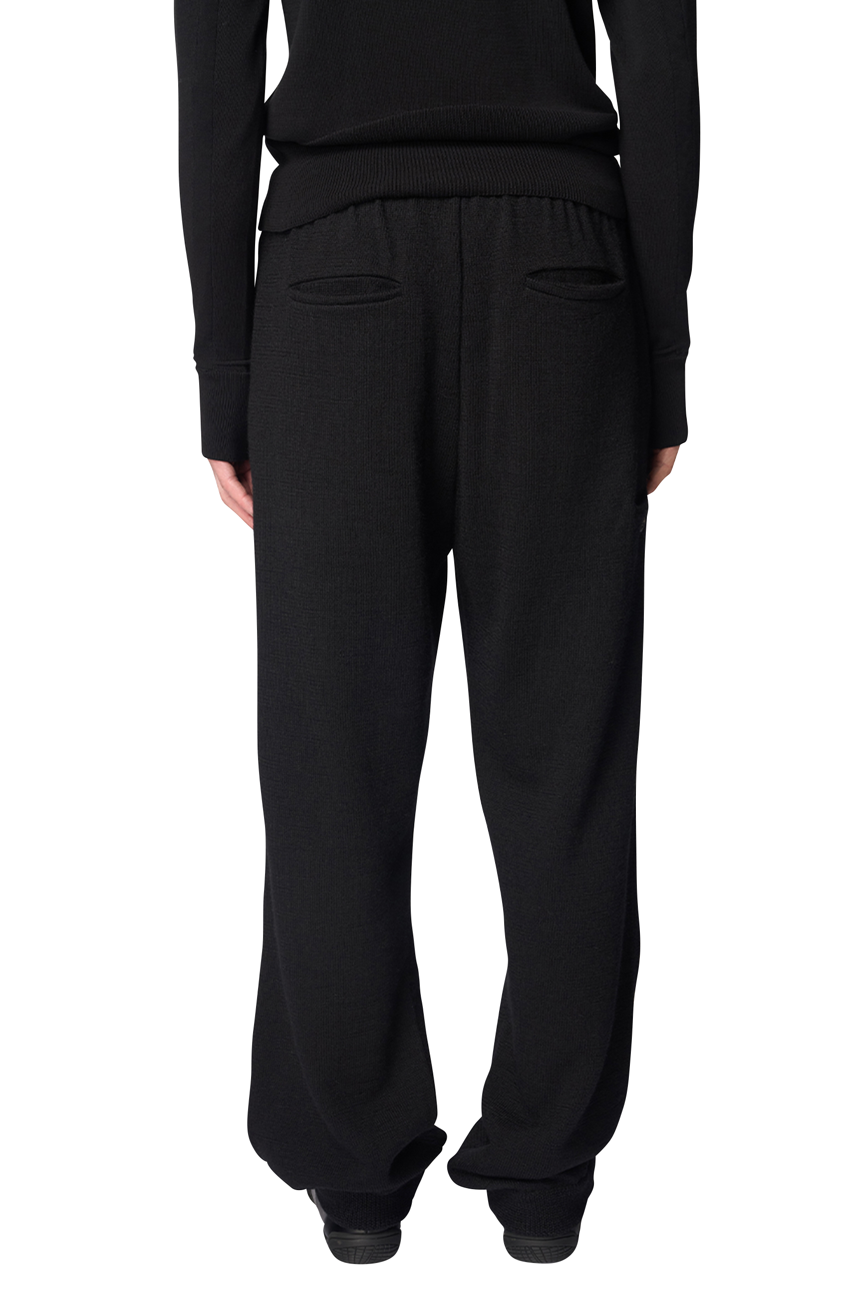 KNITTED STRAIGHT PANTS / ALPACA WOOL