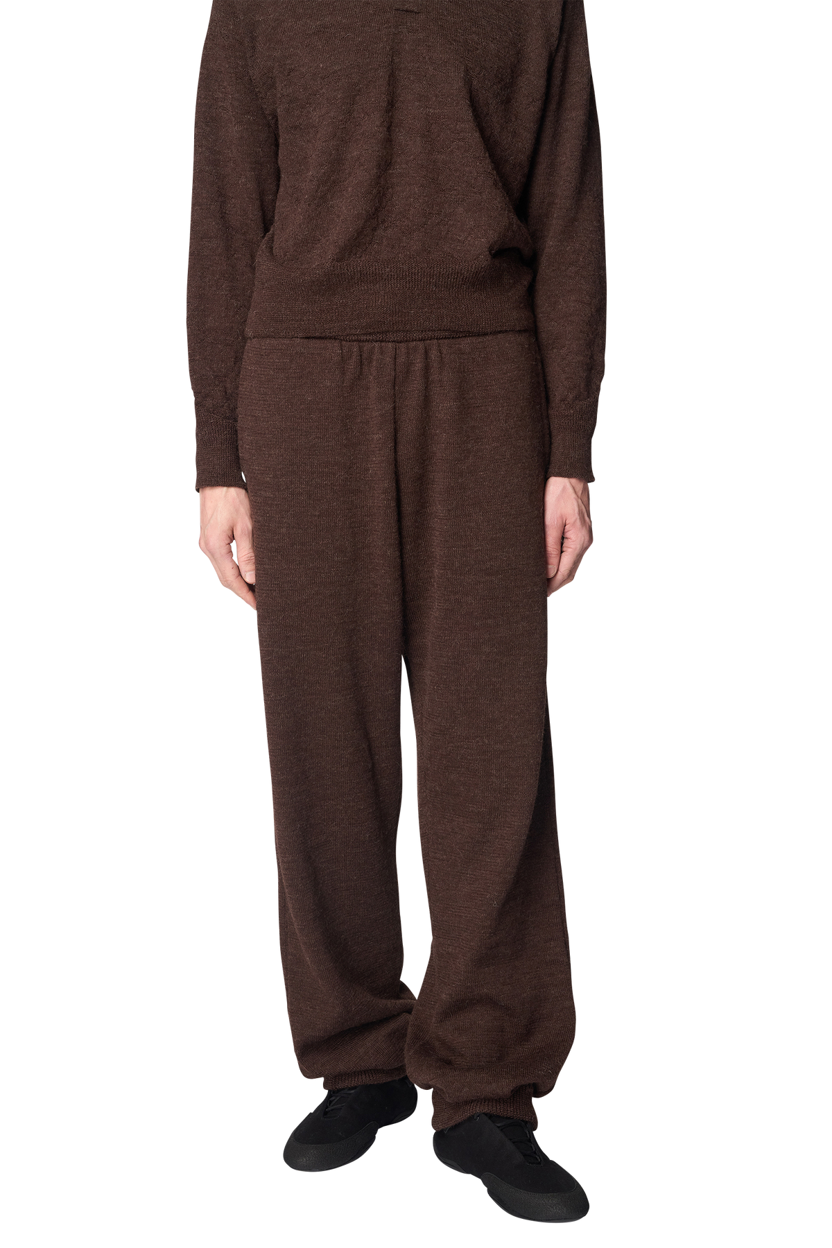 KNITTED STRAIGHT PANTS / ALPACA WOOL