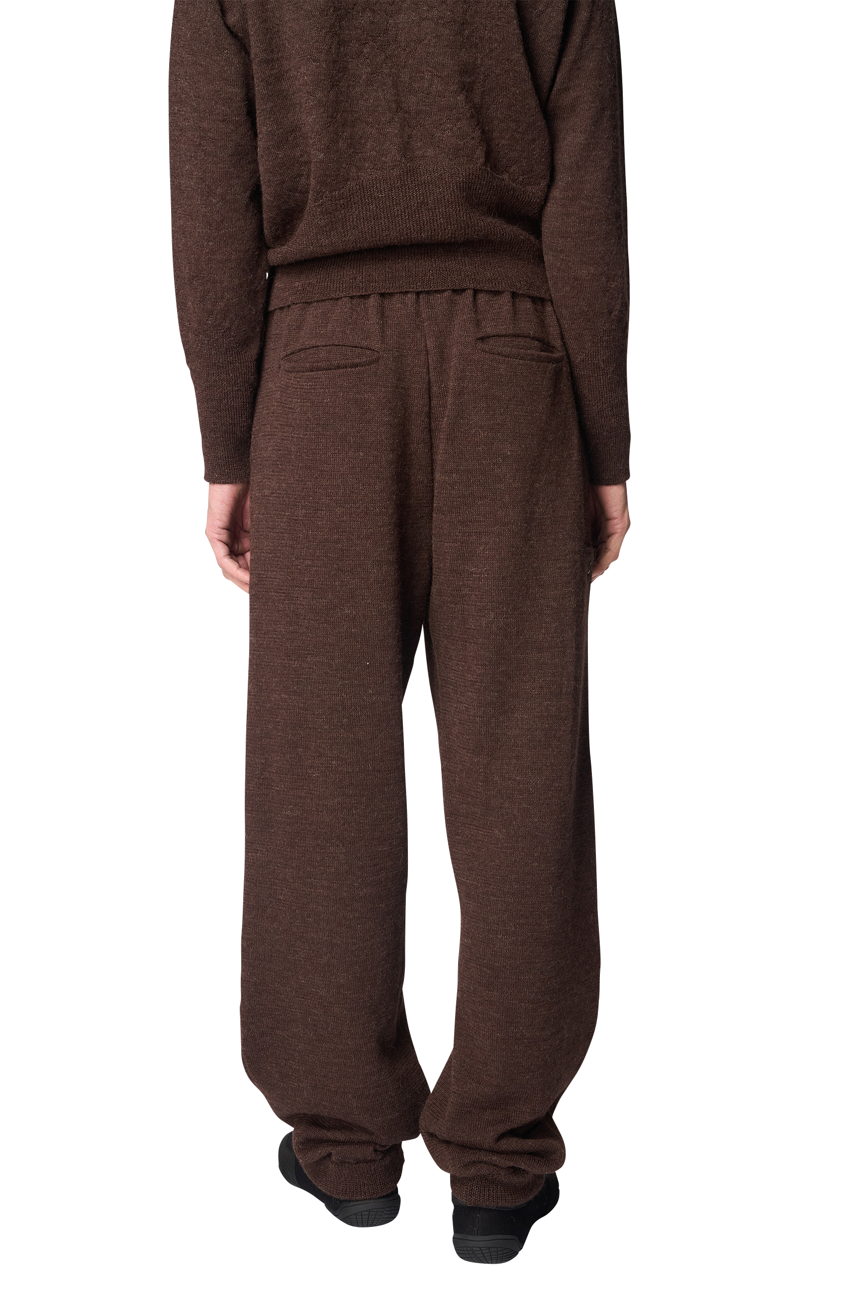 KNITTED STRAIGHT PANTS / ALPACA WOOL