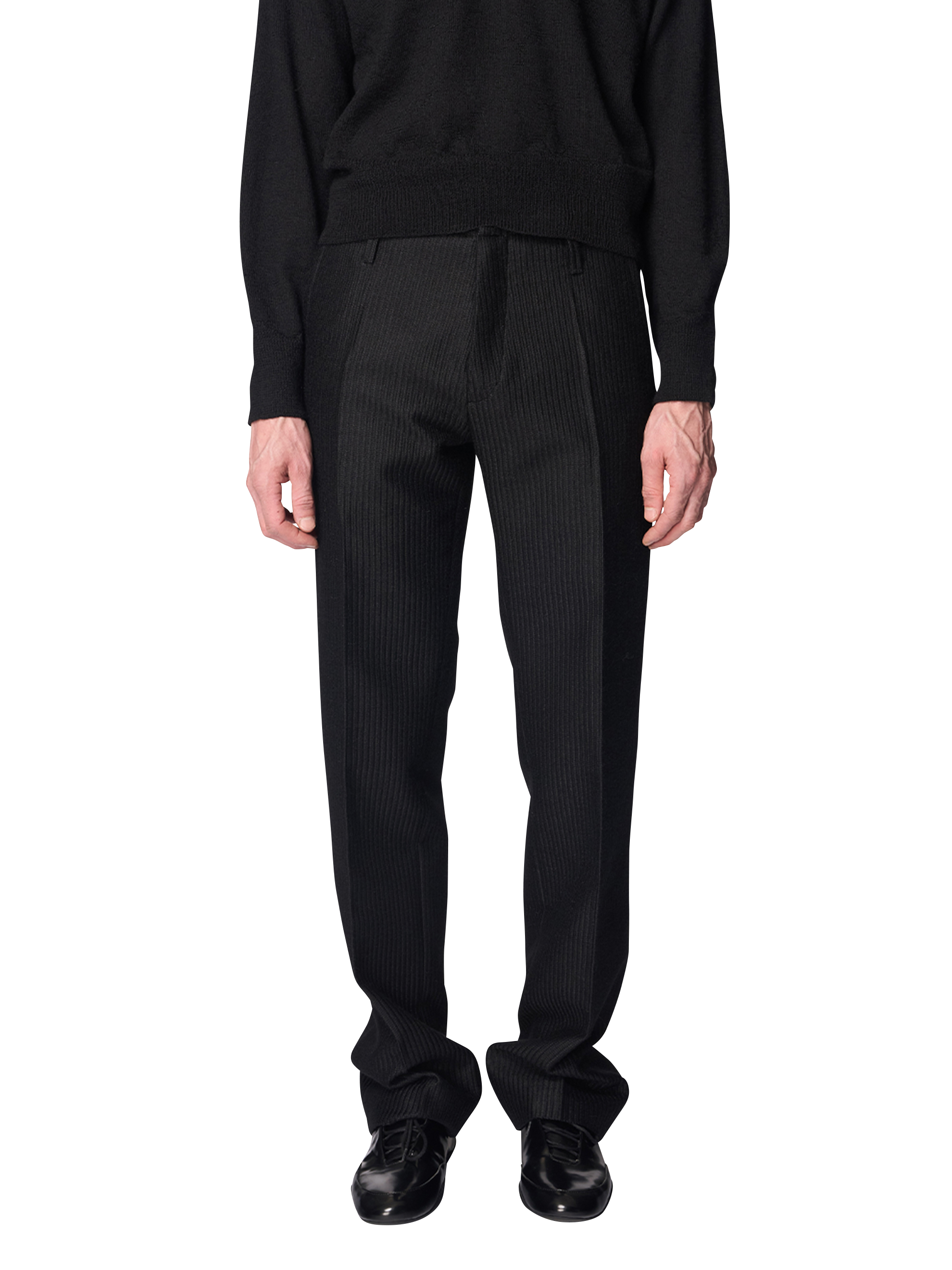 NUIT SLIM TROUSERS / JACQUARD ALPACA WOOL