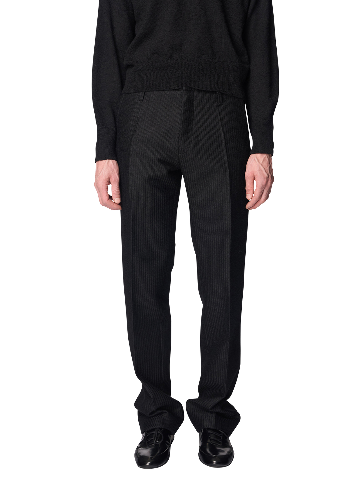 NUIT SLIM TROUSERS / JACQUARD ALPACA WOOL