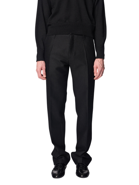 NUIT SLIM TROUSERS / JACQUARD ALPACA WOOL