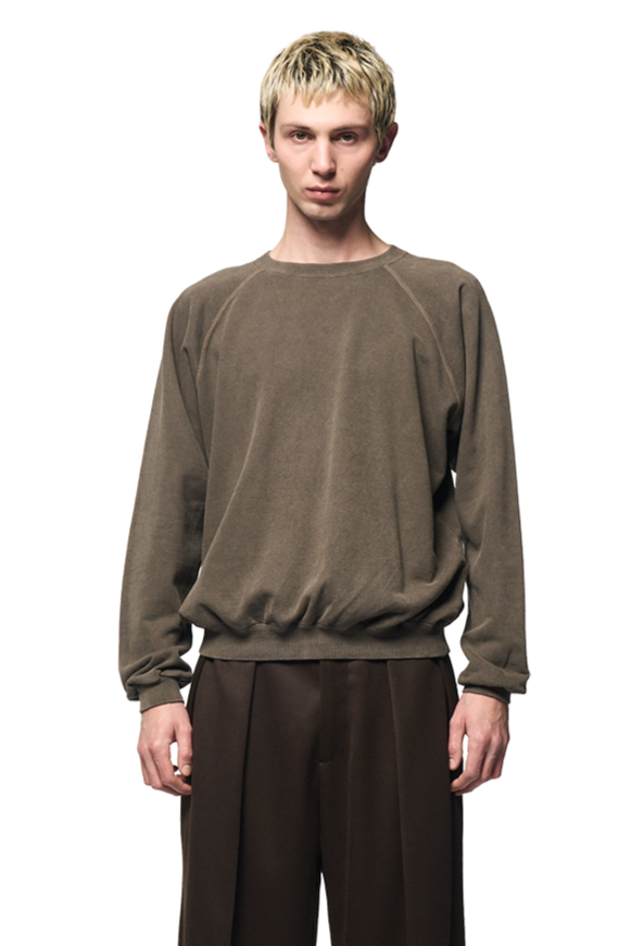 SHABBY SWEATSHIRT / DYED BROWN JERSEY