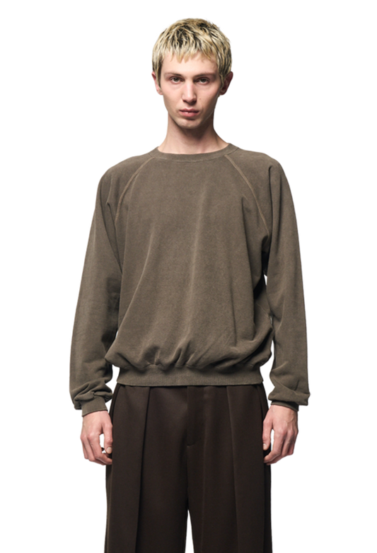 SHABBY SWEATSHIRT / DYED BROWN JERSEY