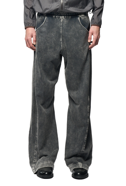 SHABBY TWISTED LOUNGE PANTS / DYED GREY JERSEY