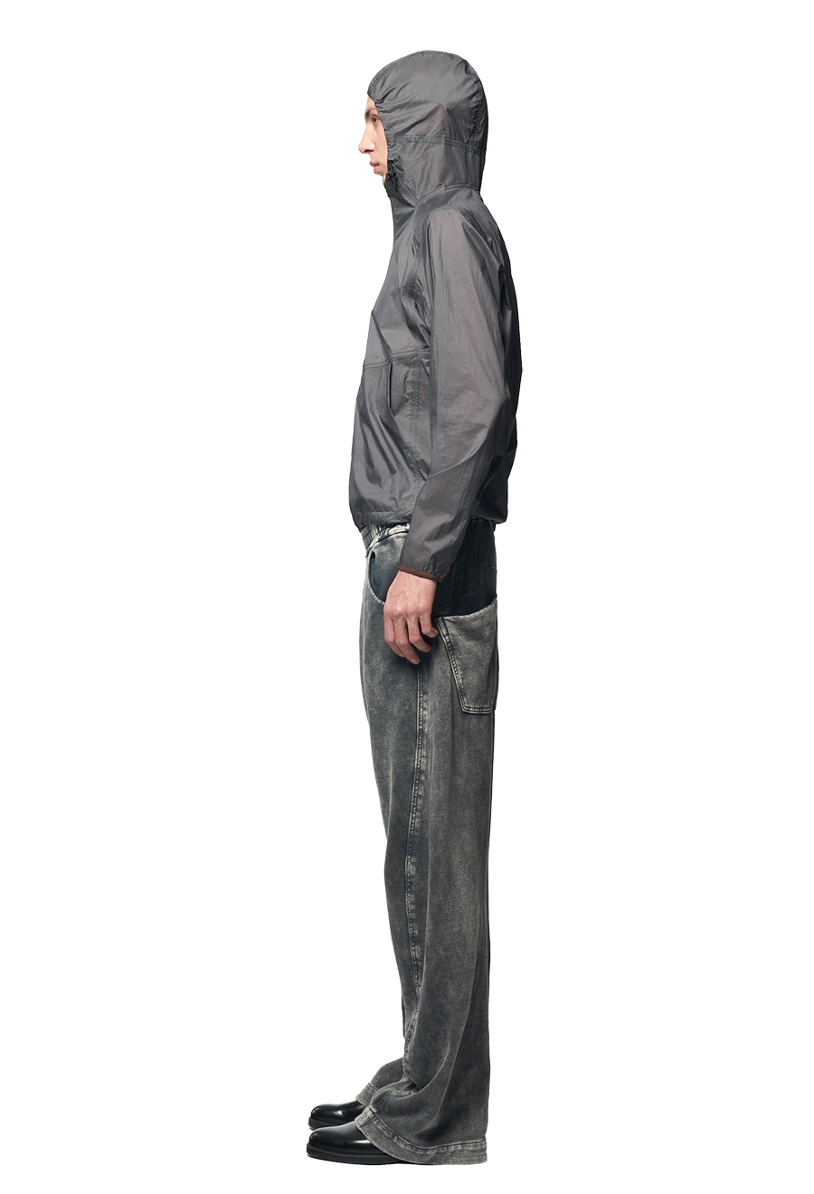 SHABBY TWISTED LOUNGE PANTS / DYED GREY JERSEY