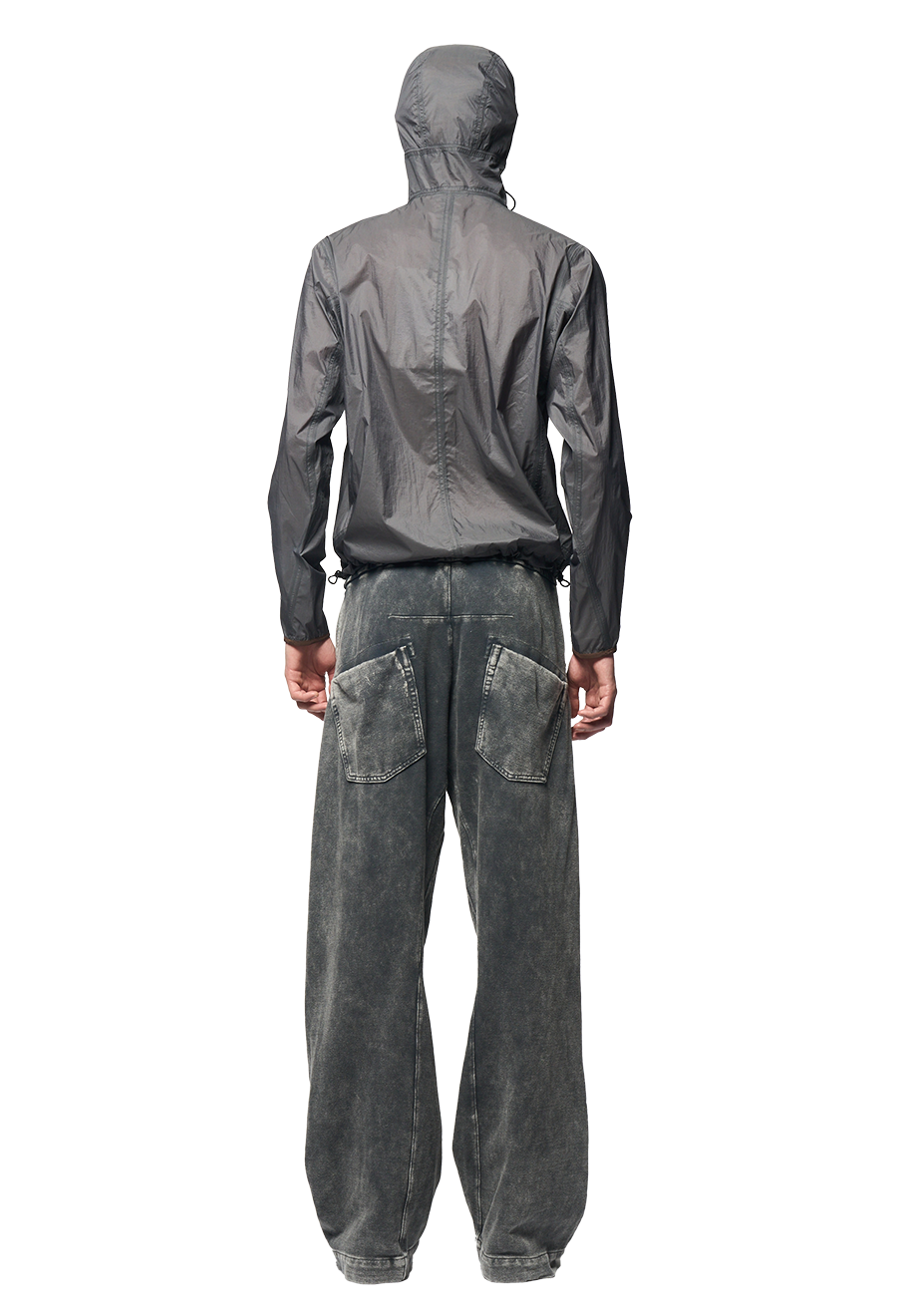 SHABBY TWISTED LOUNGE PANTS / DYED GREY JERSEY